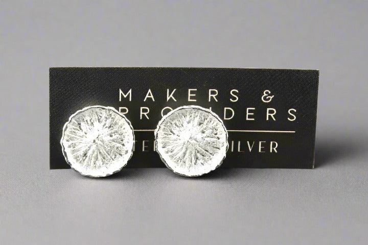 Sterling Silver Daisy Button Stud Earrings - Elegant Floral Jewelry for Women, Perfect for Casual Wear & Special Occasions