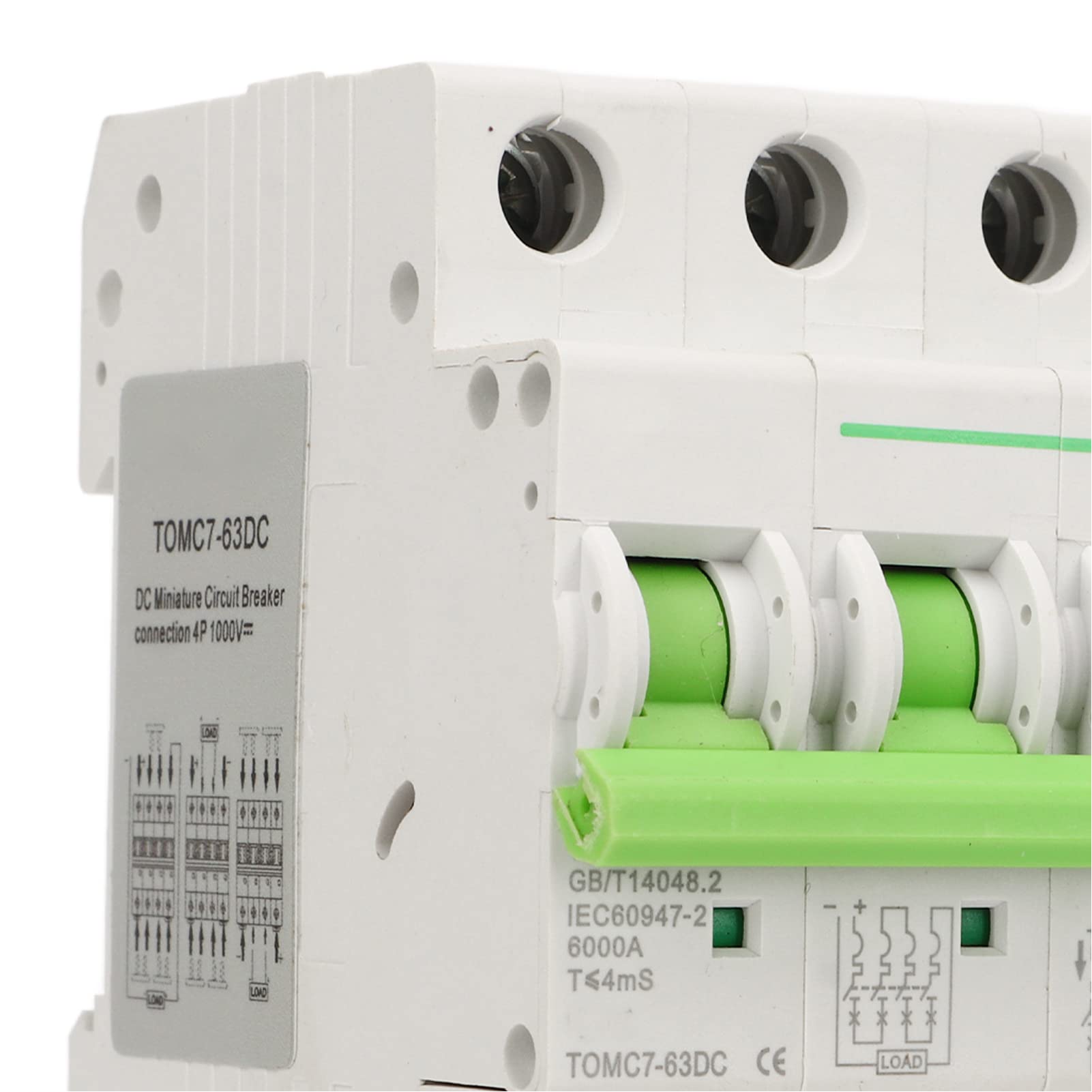 EXCLUZO 50A 1000V DC Solar Circuit Breaker - High Power Reliable Protection for Solar Panel Systems | Perfect for Off-Grid, RV, Marine & Home Solar Power Applications