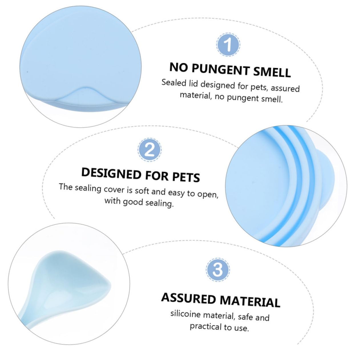 Silicone Pet Can Lid with Spoon - Cat Food Cover for Fresh Storage