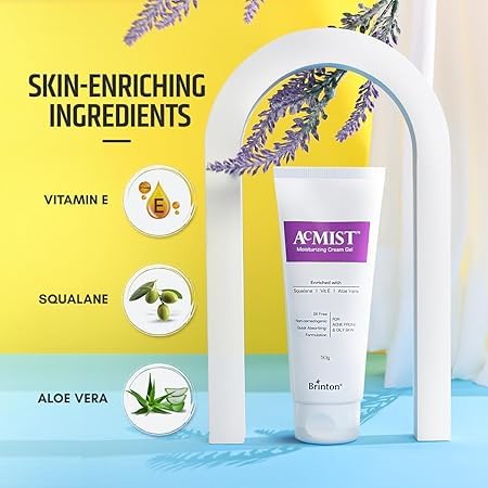 Best Moisturizing Cream Gel for Acne Prone & Oily Skin - Hydrating Face Moisturizer for Dry Skin Care - 50g - Perfect for Daily Skincare Routine & Nighttime Hydration