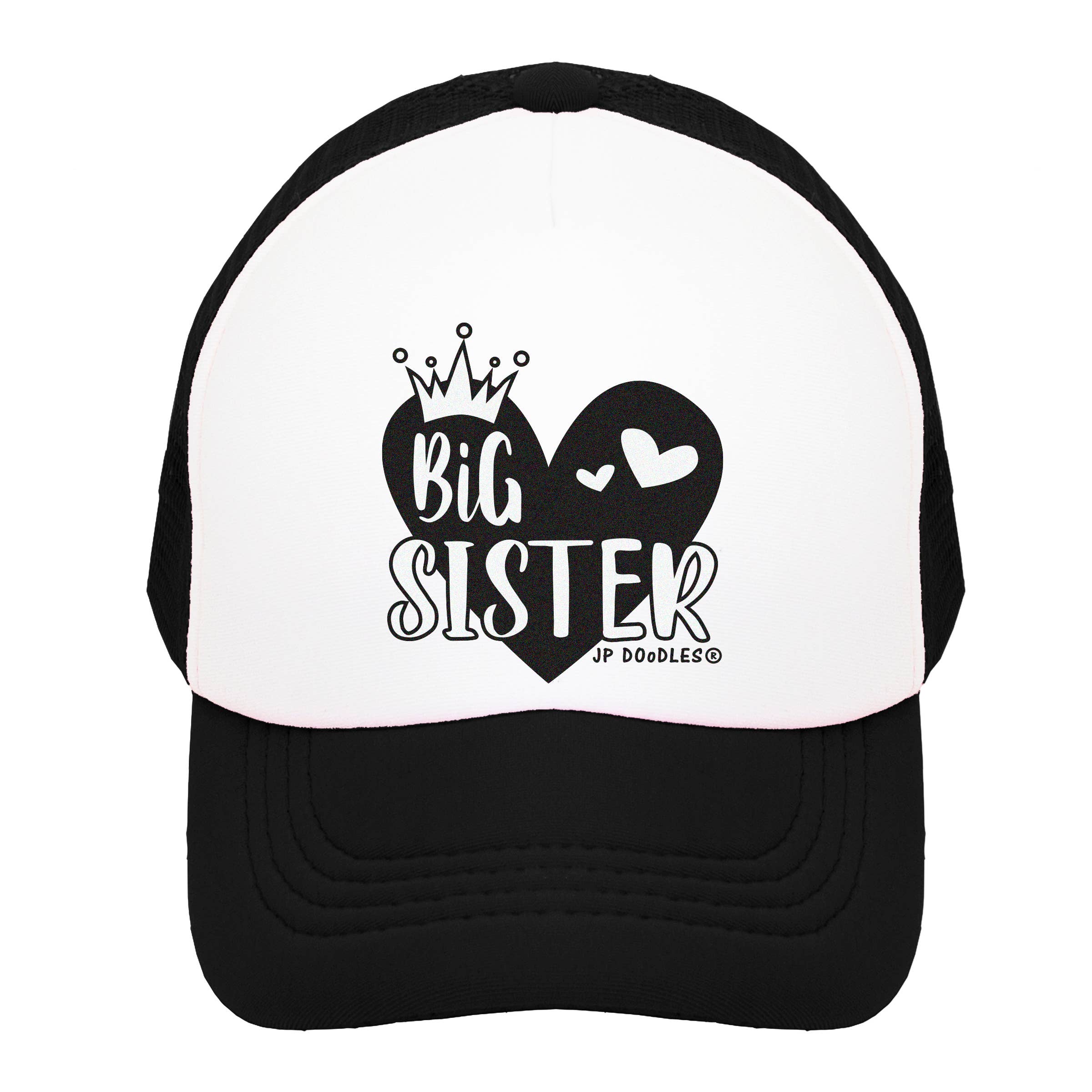 Big Sis Kids Trucker Hat for Girls - Hot Pink Adjustable Cap for Ages 2-5 Years | Cute Toddler Sun Hat for Outdoor Play, Park Visits & Family Photos