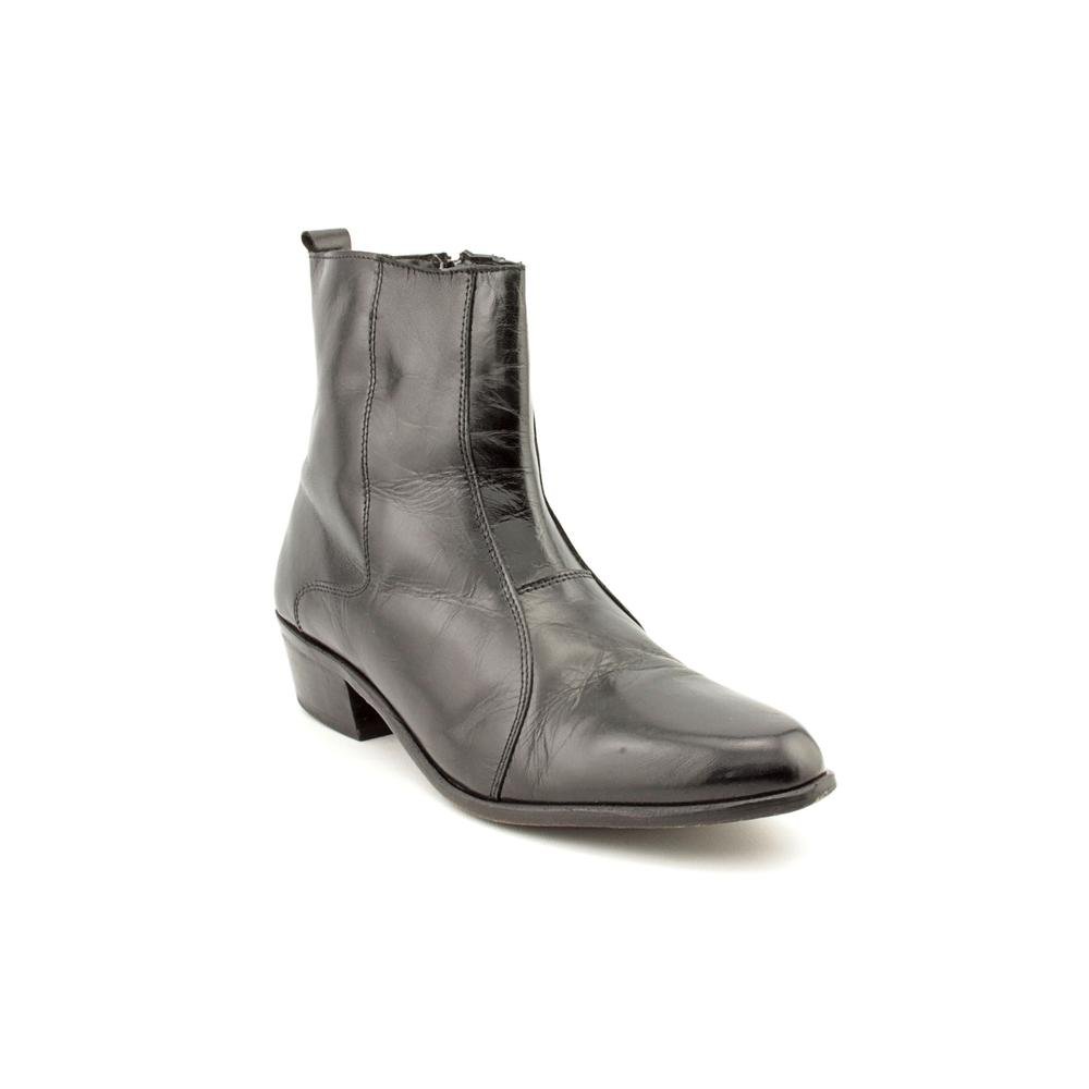 Stacy Adams Men's Santos Plain-Toe Side Zipper Boot - Stylish Leather Ankle Boots for Business Casual & Office Wear | Comfortable Dress Shoes for Men