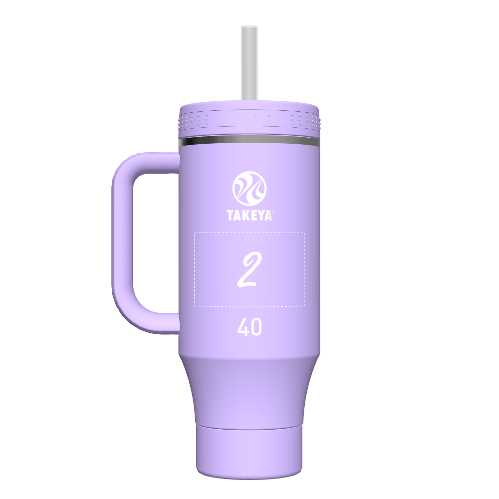 40 oz Customized Straw Tumbler with Handle - Insulated Stainless Steel Water Bottle for Gym, Hiking & Outdoor Activities