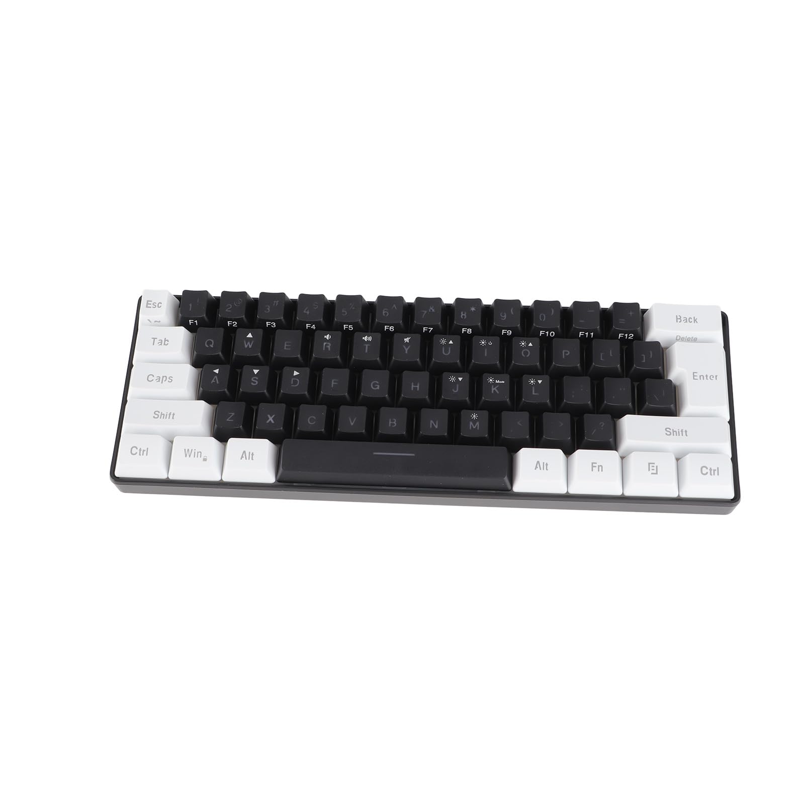 NIZUUONE G61 Mini RGB LED Backlit 61-Key Ergonomic Mechanical Feel Wired Gaming Keyboard for PC, Mac, Laptop - Perfect for Office Work, Typing & Gaming (Black)