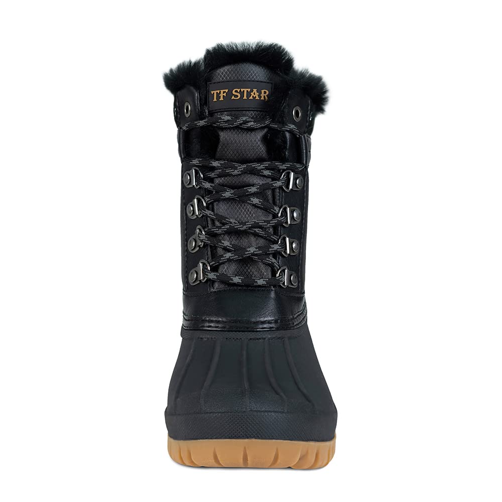 TF STAR Women's Warm Waterproof Winter Snow Boots - Fashionable Comfortable Duck Boots for Outdoor Activities, Snow Hiking & Casual Wear