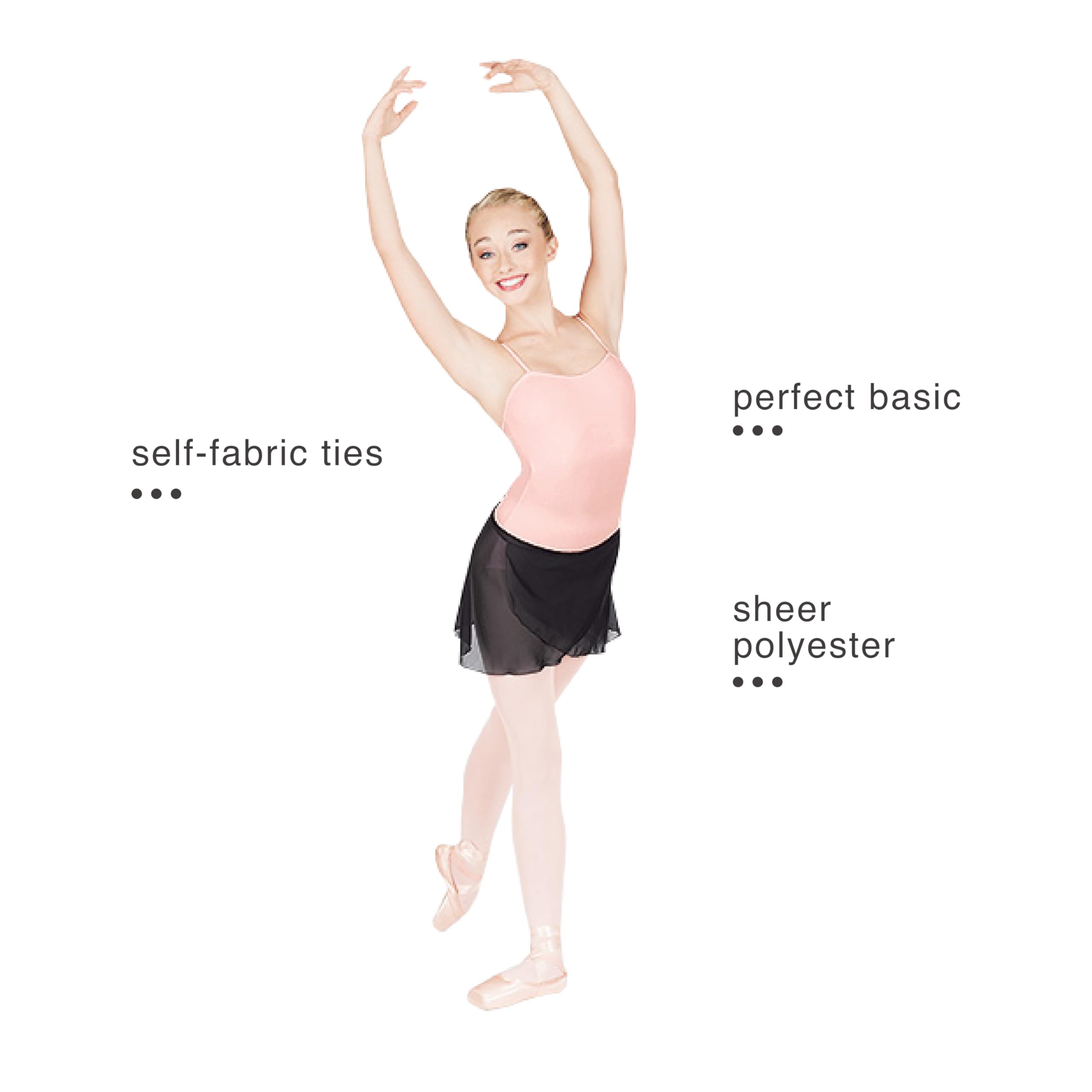 Women's Classic Ballet Wrap Skirt - Elegant Dancewear for Ballet, Jazz & Contemporary - Perfect for Dance Classes, Performances & Rehearsals