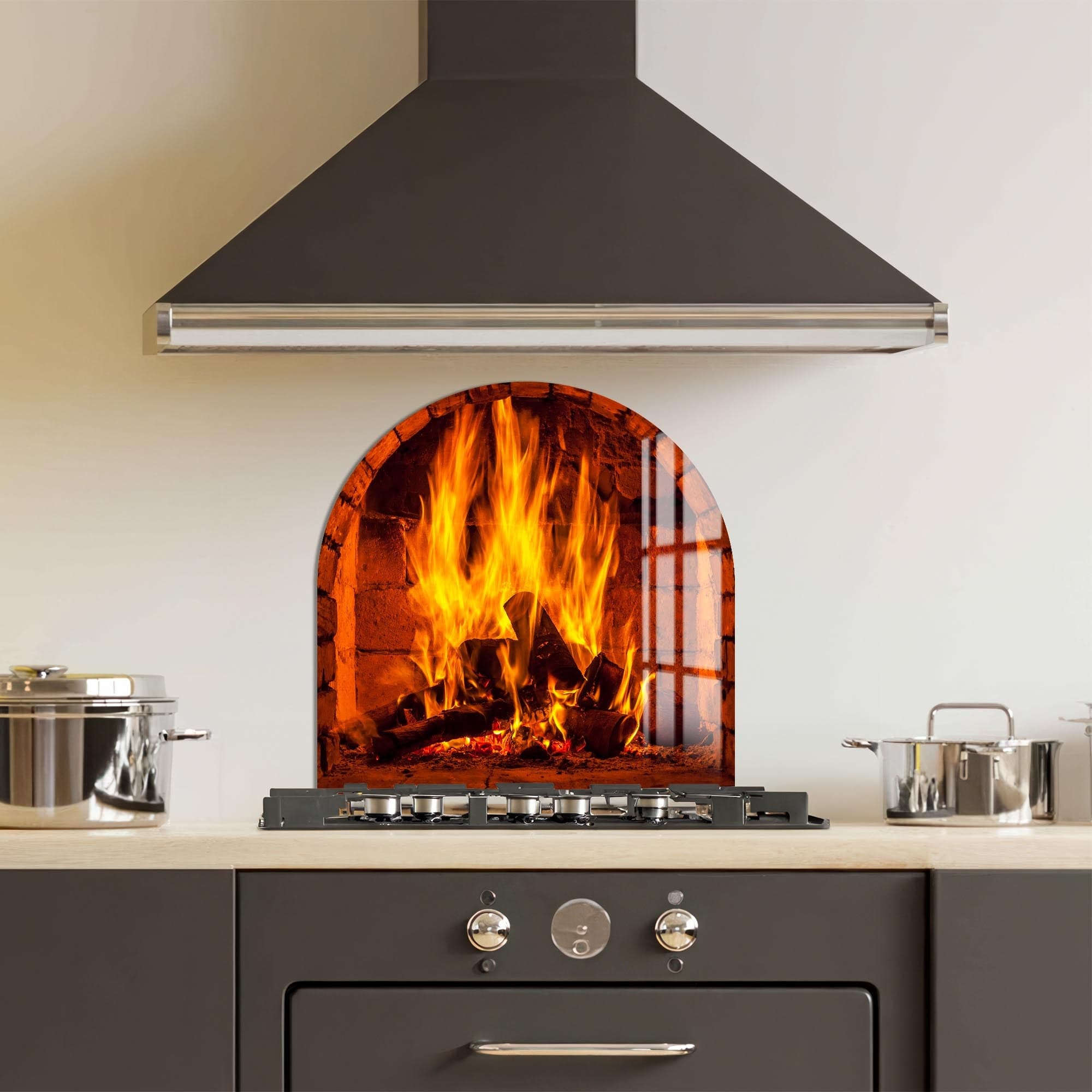 Fireplace Glass Splashback - Heat Resistant & Stylish Backsplash Panel for Modern Homes - Perfect for Kitchens, Living Rooms & Fireplace Surrounds