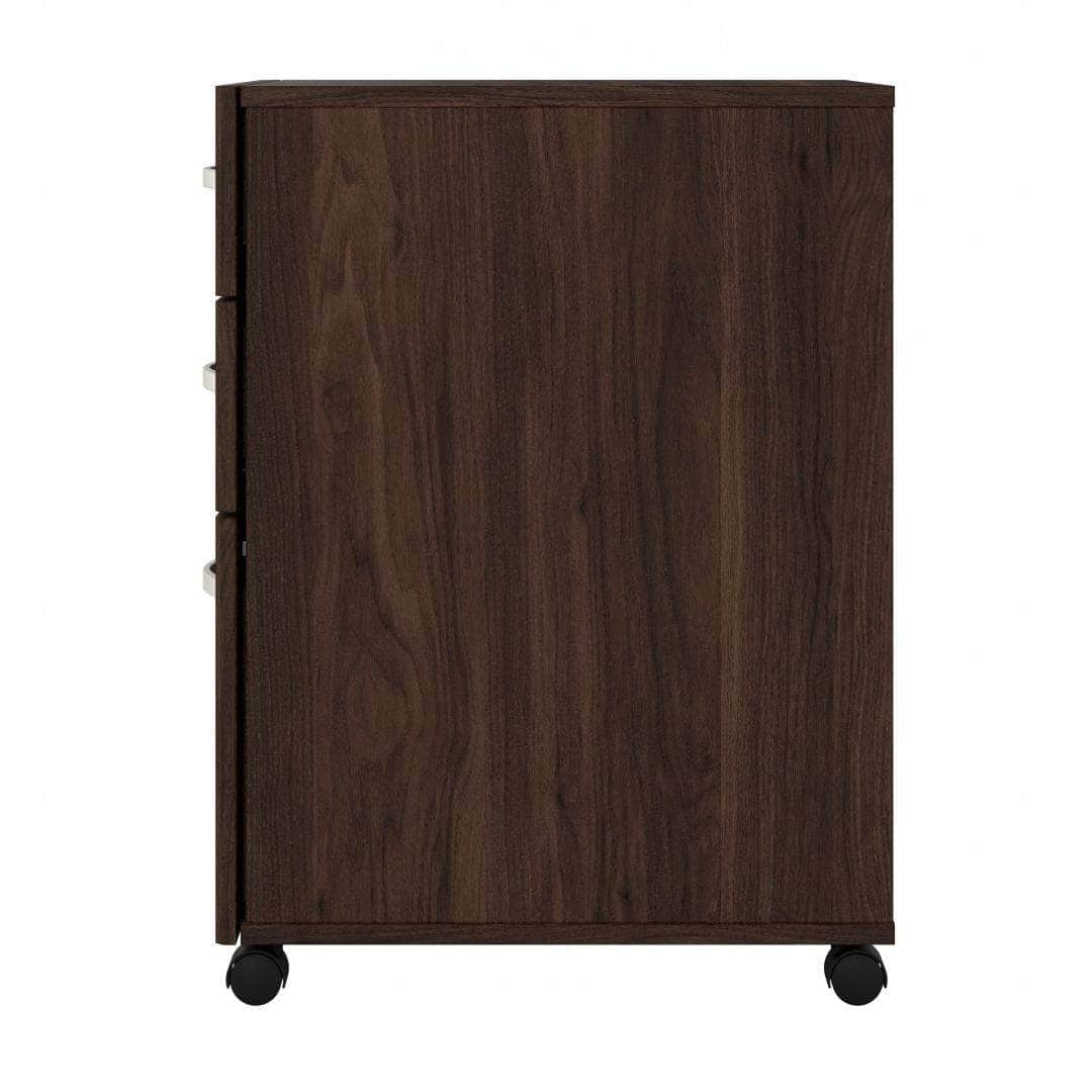 Zaniah 3-Drawer Mobile File Cabinet with Locking Wheels - Black, White, Gray (3 Colors) - Perfect for Office, Home, or School Organization and Document Storage