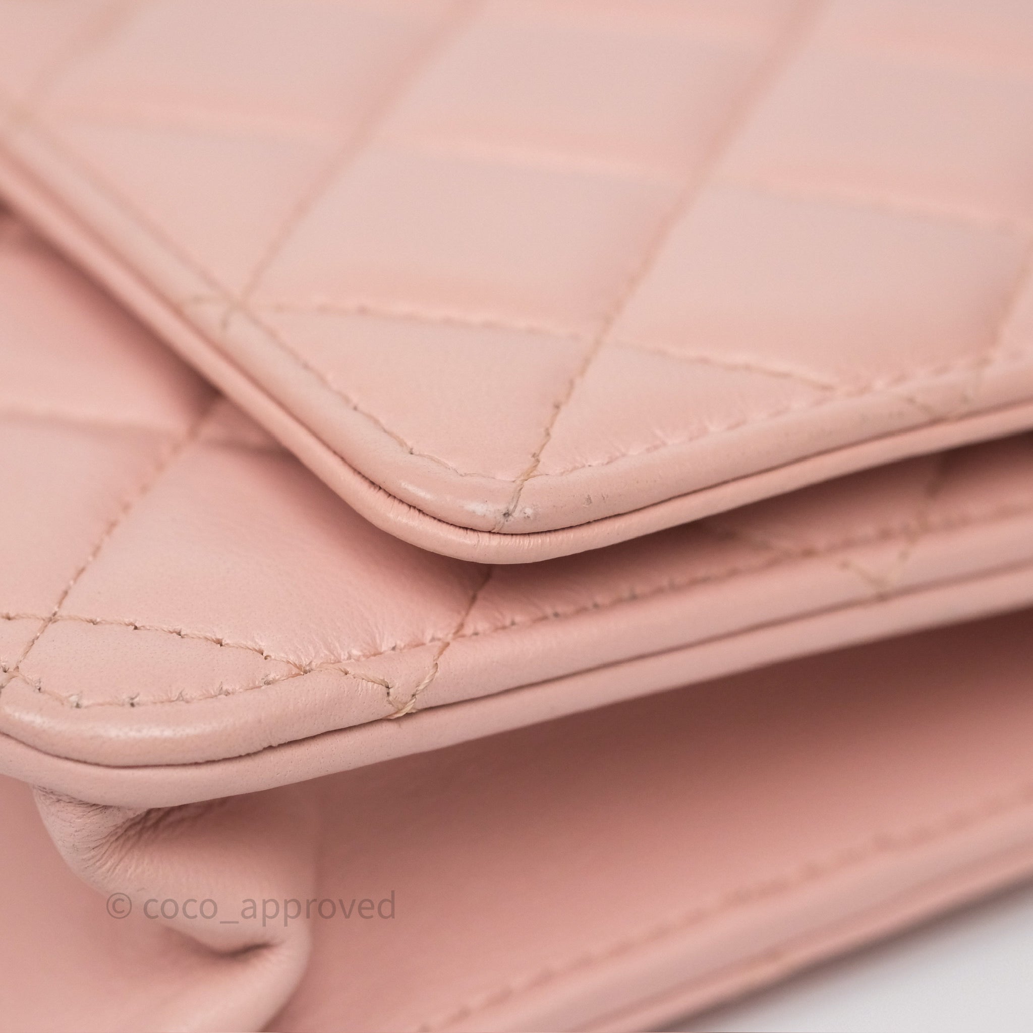 Chanel Camellia Crush Wallet on Chain WOC in Pink Lambskin with Aged Gold Hardware - Elegant Crossbody Bag for Women, Perfect for Parties, Dates & Evening Events