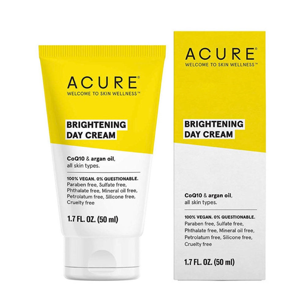 ACURE Day Cream Brilliantly Brightening 50ml - Vitamin C Facial Moisturizer for Glowing Skin | Day & Night Use for Hydration & Radiance