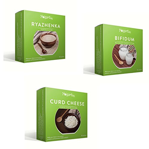 3 Pack Russian Probiotic Starter Cultures for Ryazhenka, Tvorog & Yogurt - 3 Boxes (10 Sachets Each) | Make Traditional Fermented Milk Drinks at Home | Perfect for Gut Health & Breakfast Smoothies