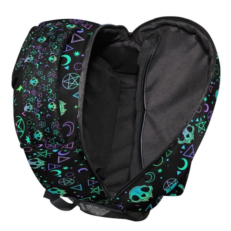 Magic Skulls College Backpack - Stylish Laptop Rucksack for Adults & Teens, Durable Business Travel & School Bookbag, Perfect for Work, Study, and Daily Commute