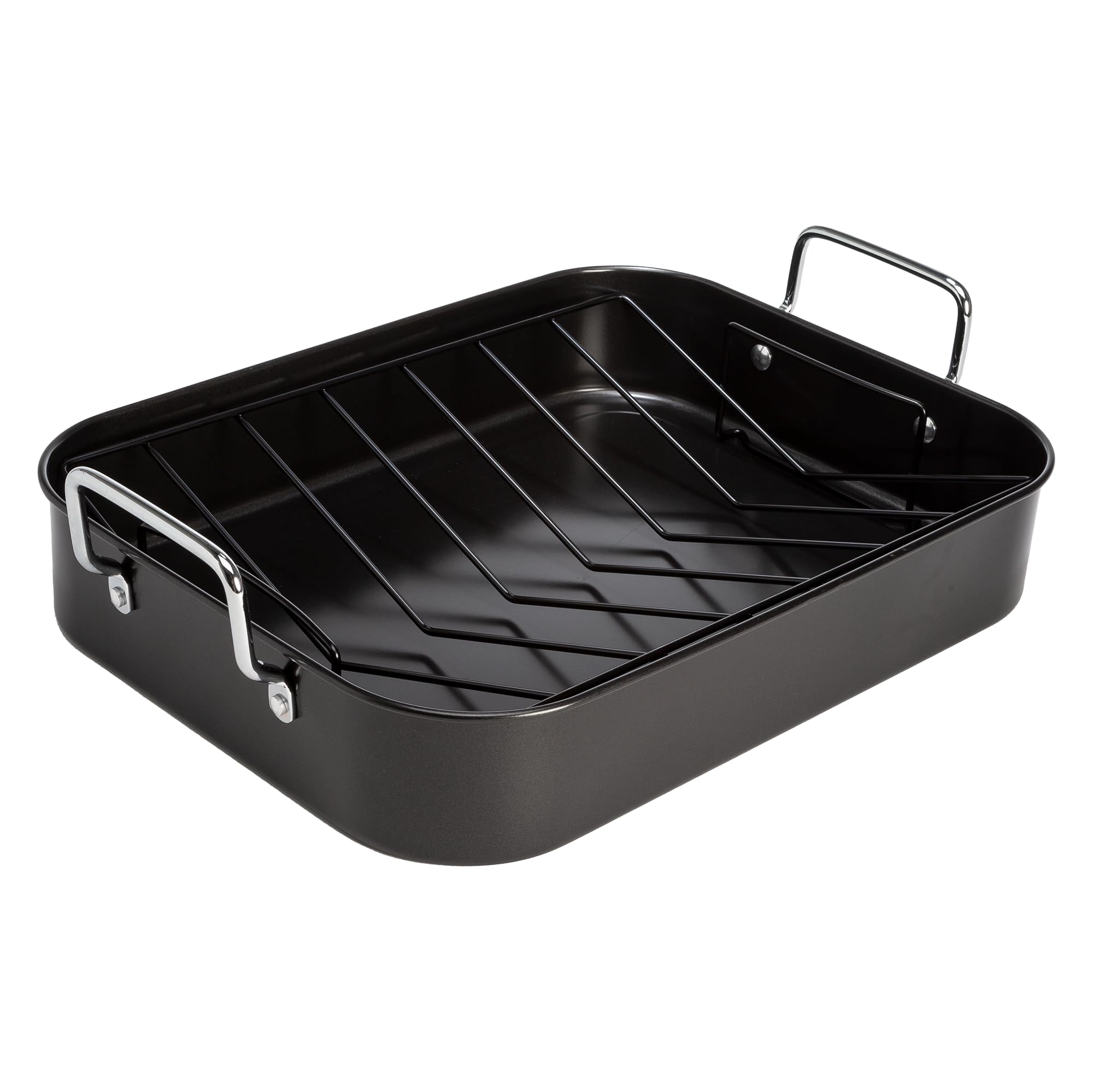 Premium Nonstick Roasting Pan with Rack - 16