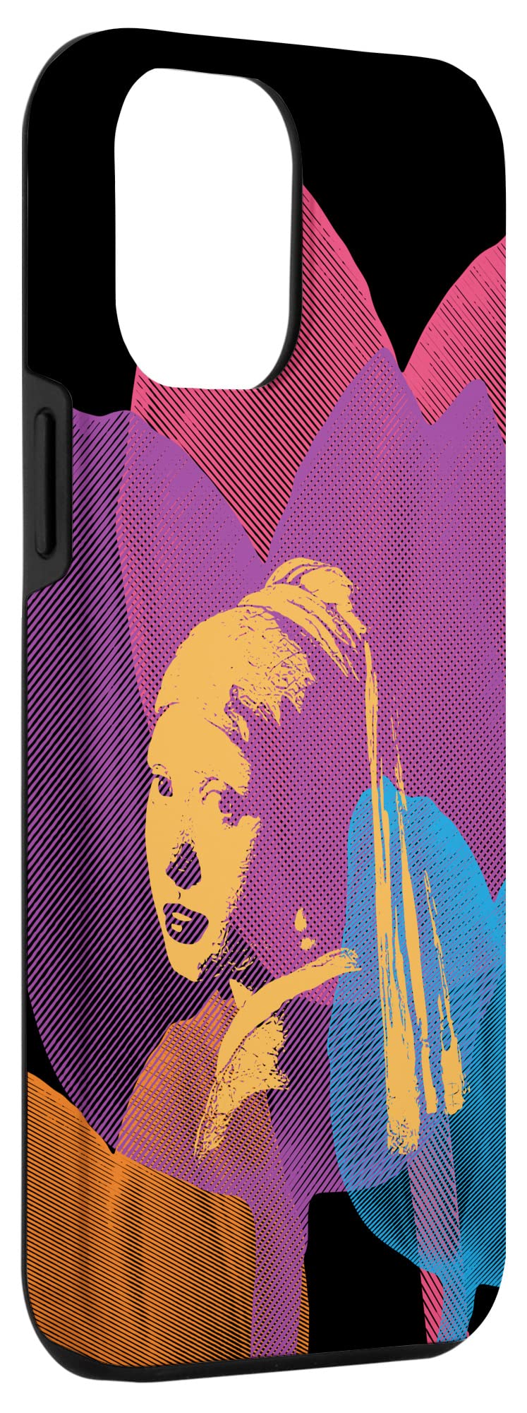 iPhone 12 Pro Max Case - Vintage Tulip & Pearl Earring Art Design, Shockproof Protective Cover for Women - Perfect for Daily Use, Travel & Gift Giving