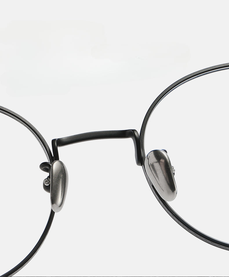 Ziv Titanium Vintage Round Eyeglasses Frames for Men & Women - Lightweight Retro Eyewear for Reading, Driving & Fashion - Classic Round Glasses with Durable Titanium Frame