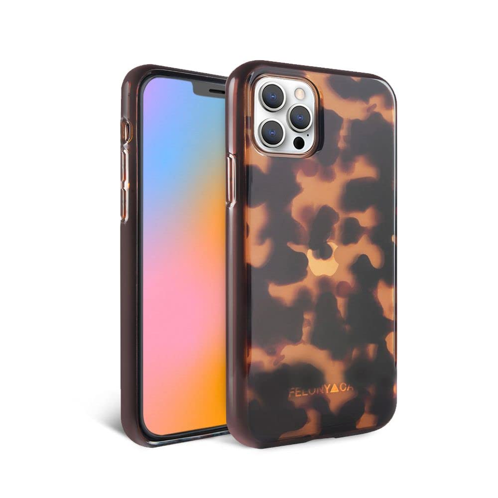 FELONY CASE for iPhone 12 Pro Max - Premium Tortoise Shell Phone Cover - Anti-Scratch, Shockproof & Wireless Charging Compatible Protective Case - Perfect for Work, Travel & Everyday Use