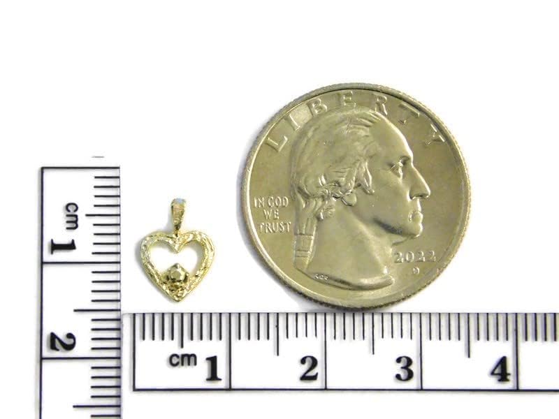 14K Yellow Gold Tiny Heart Pendant Necklace - Dainty & Elegant Jewelry Gift for Women, Girlfriend, Wife - Perfect for Valentine's Day, Anniversary & Everyday Wear