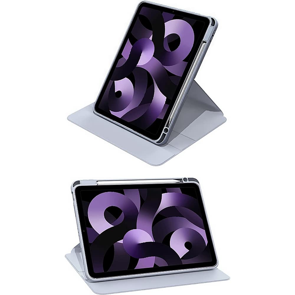 Sahara Venture Series 360° Rotating Protective Case for iPad Air 10.9-inch (4th/5th Gen) & iPad Air 11-inch M2/M3 - Shadow Purple Gray (TB00247) | Perfect for Work, Travel & Home Use