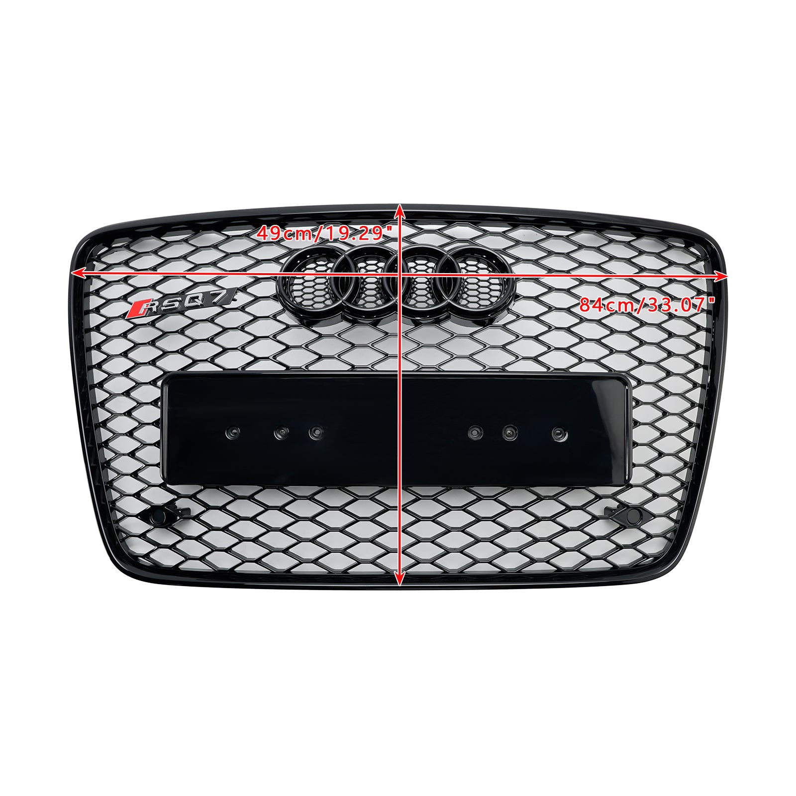 05-15 Audi Q7 SQ7 Gloss Black Front Bumper Radiator Vent Mesh Grille - Replacement Grille for Enhanced Style & Airflow - Perfect for Car Upgrades & Customization