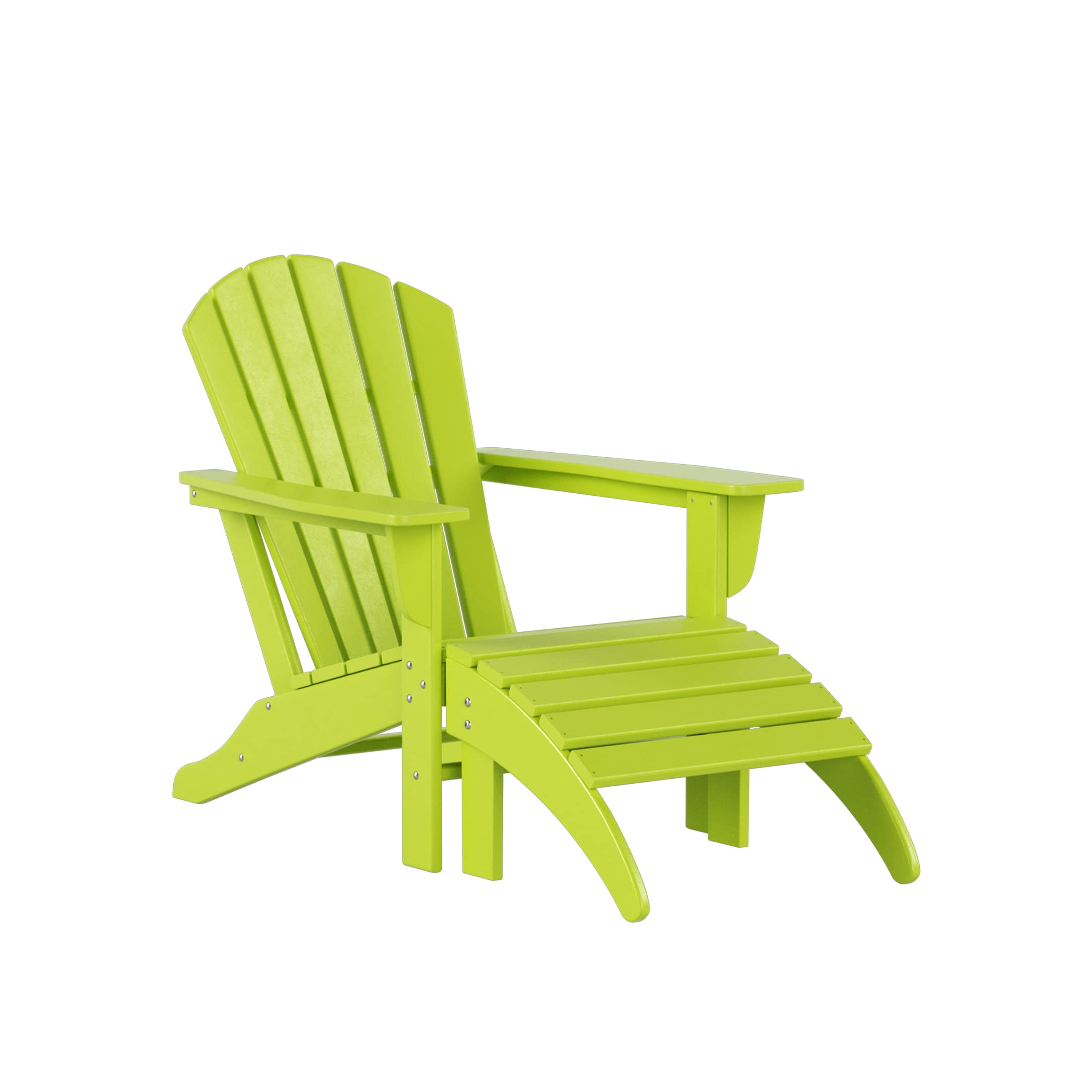 HDPE Outdoor 3pc Adirondack Set - All-Weather Patio Furniture for Garden & Backyard