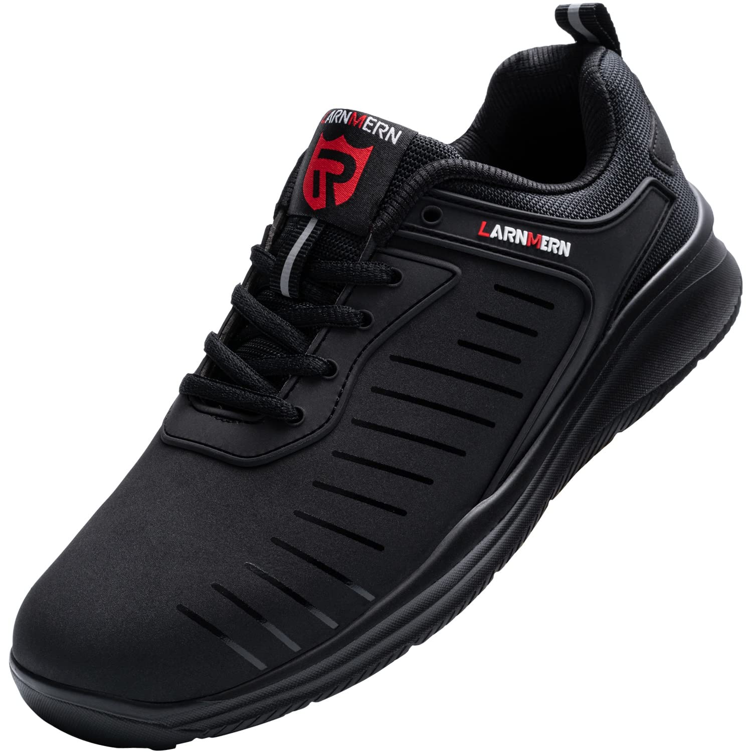 LARNMERN Steel Toe Shoes for Men & Women - Lightweight Safety Work Shoes with Puncture Proof & Breathable Design - Comfortable Sneakers for Construction, Warehouse, and Outdoor Work