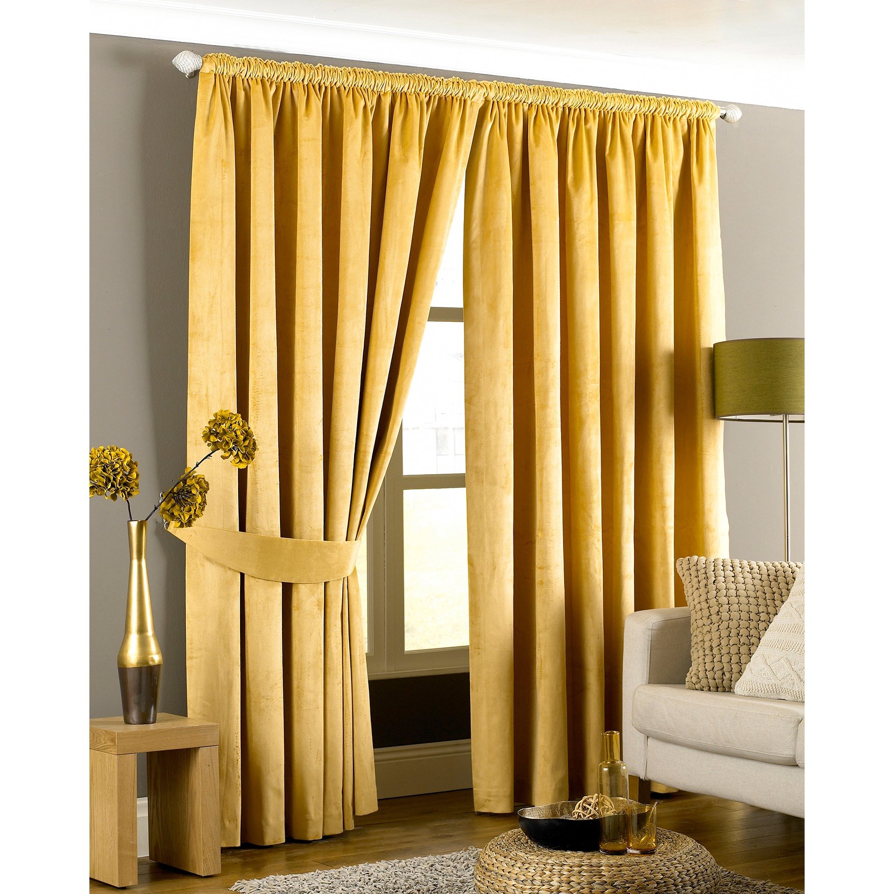 Premium Imperial Pencil Pleat Curtains 90x72 Inches - Classic Red Window Drapes for Living Room, Bedroom & Home Decor