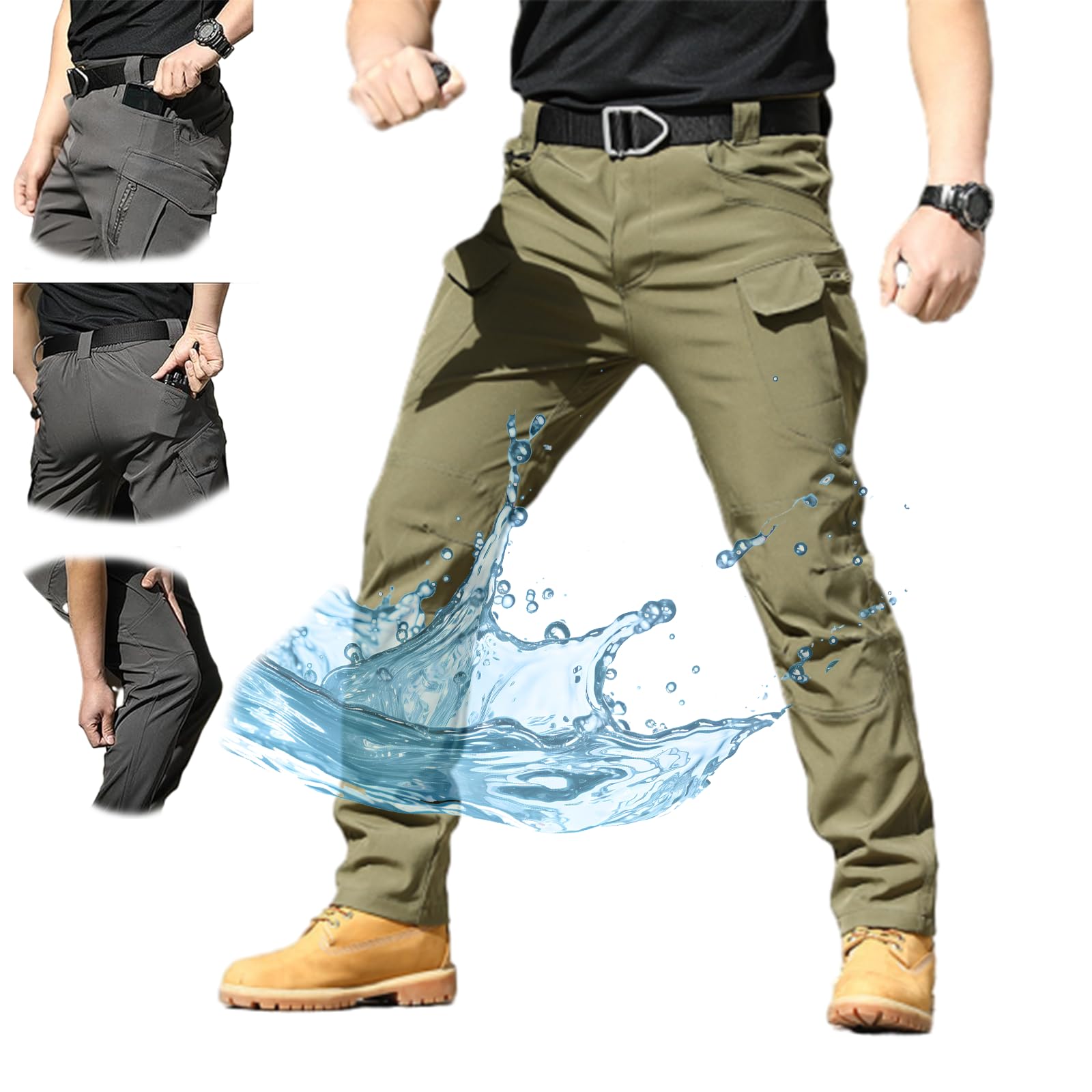 Flexcamo Tactical Waterproof Cargo Pants for Men - Durable Outdoor Work Pants with Multiple Pockets - Perfect for Hiking, Camping & Military Use