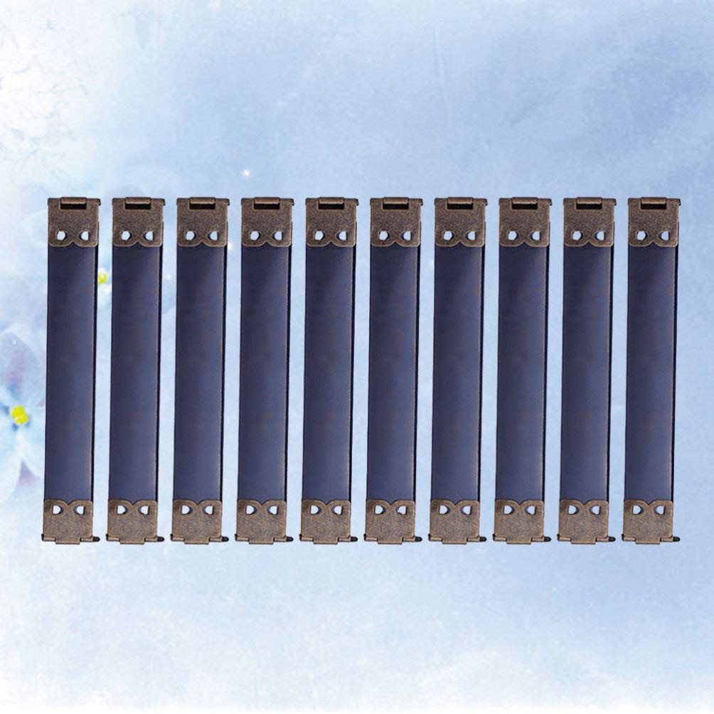 10pcs Metal Internal Flex Purse Frame with Spring Clip Hook - 9cm DIY Craft Purse Frame for Handbag, Wallet & Coin Purse Making - Perfect for Sewing Projects, DIY Accessories and Gift Packaging