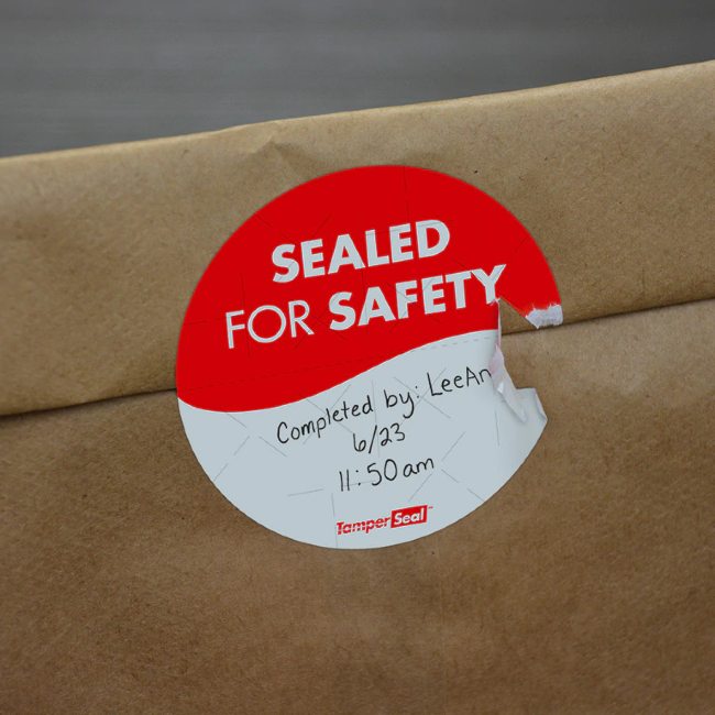 Daymark IT118674 TamperSeal Tamper Evident Hand Writable Labels - 3 Circle Design, Roll of 500 Labels for Security Sealing & Package Protection - Ideal for Food Safety, Pharmaceutical, and Logistics Applications