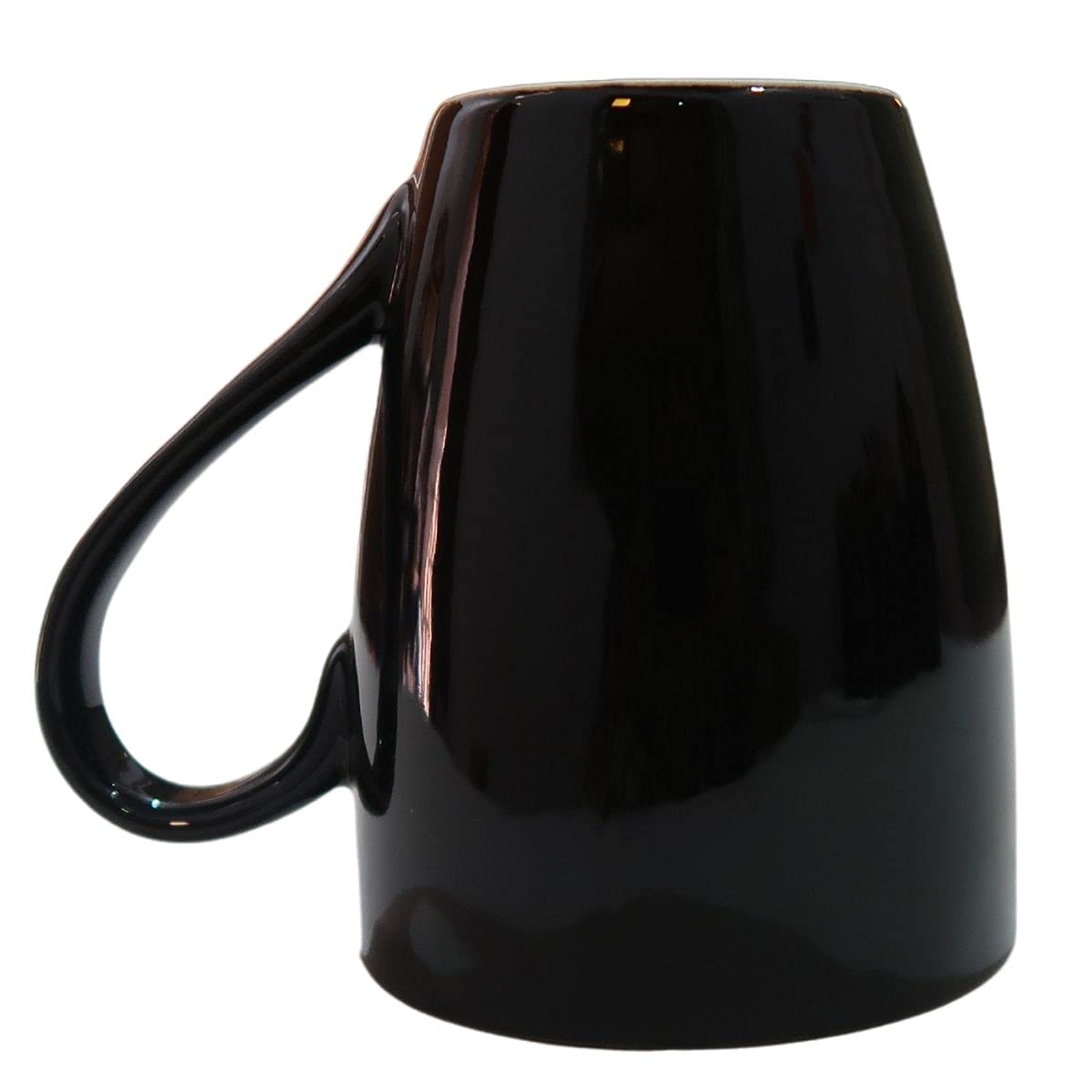 Premium Glossy Black Ceramic Coffee Mug - 10oz Tea & Milk Cup with Handle, Microwave & Dishwasher Safe - Perfect Gift for Best Friend, Office, or Home Use - Elegant Drinking Cup for Coffee Lovers, Breakfast, and Relaxing Moments