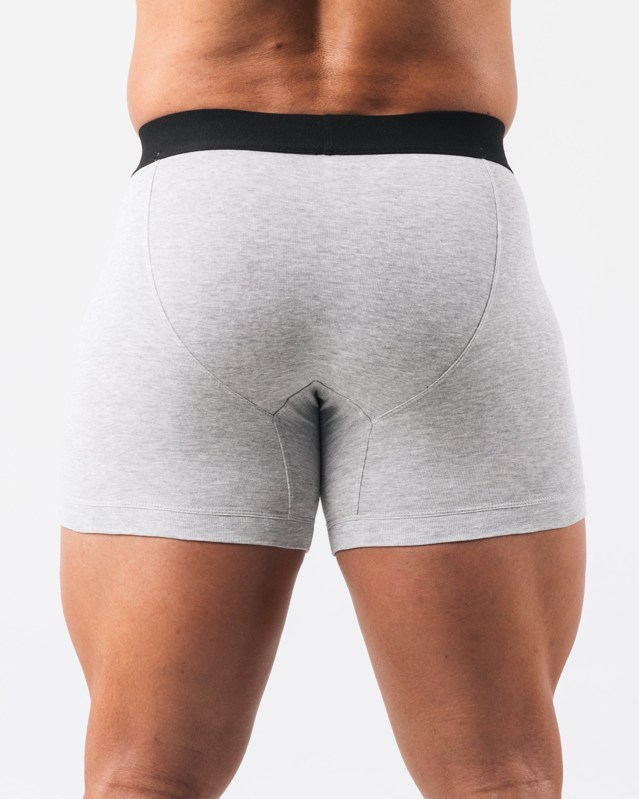 Zero Classic Boxer Brief 2-Pack - Soft Cotton Underwear for Men, Breathable & Comfortable, Heather Grey - Perfect for Daily Wear, Workout & Travel