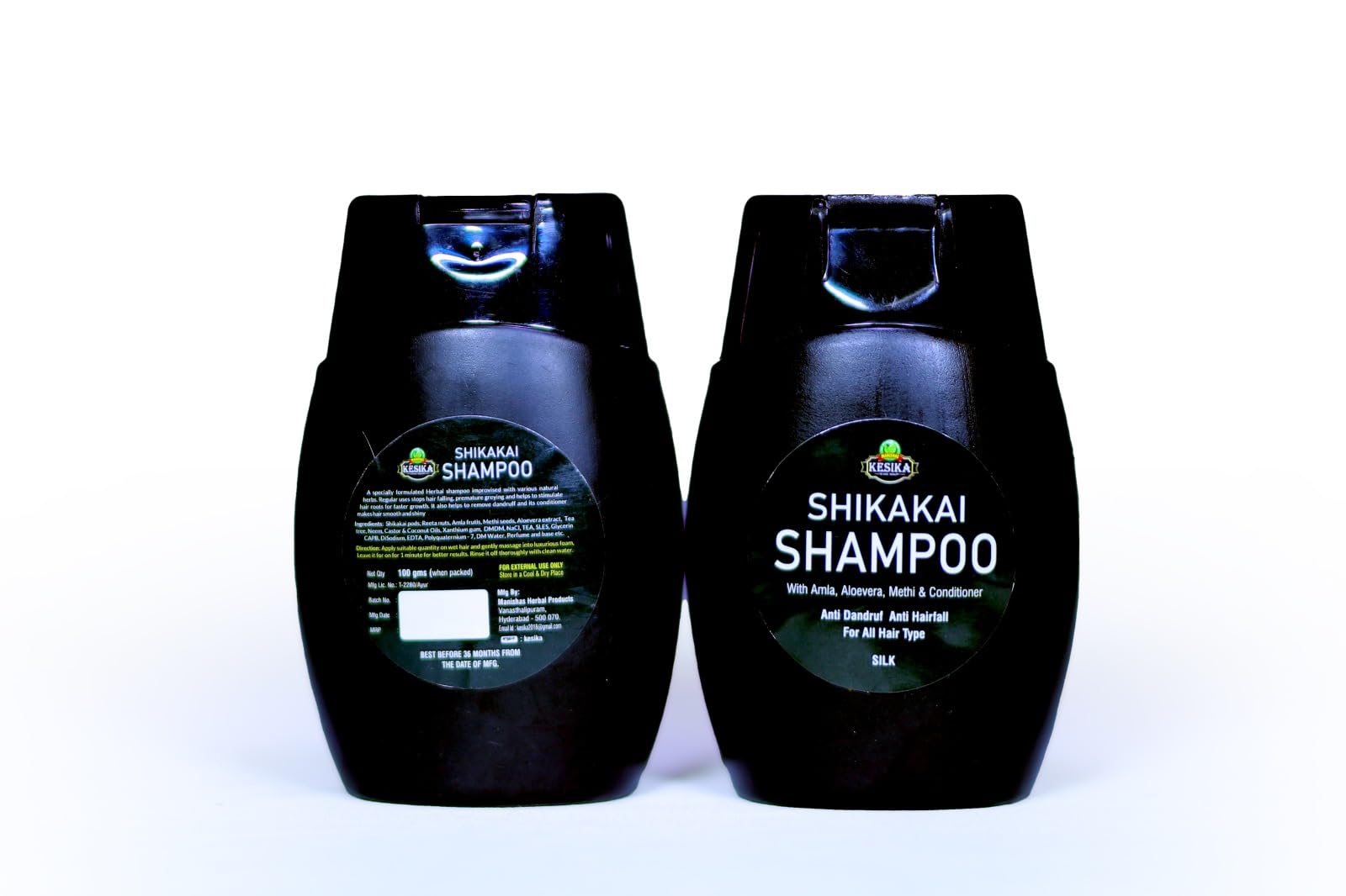 KESIKA Natural Herbal Shampoo for Men - Anti Hair Loss & Dandruff Treatment | Strengthens & Thickens Hair | All Hair Types | 100ml | Perfect for Daily Hair Care & Scalp Health
