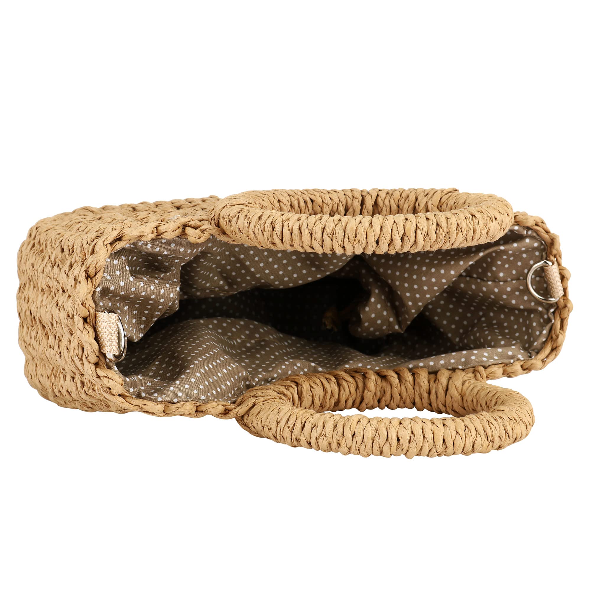 Handmade Rattan Straw Tote Bag - Natural Woven Beach Shoulder Bag for Women - Perfect for Summer Vacations, Pool Parties & Boho Fashion Accessories