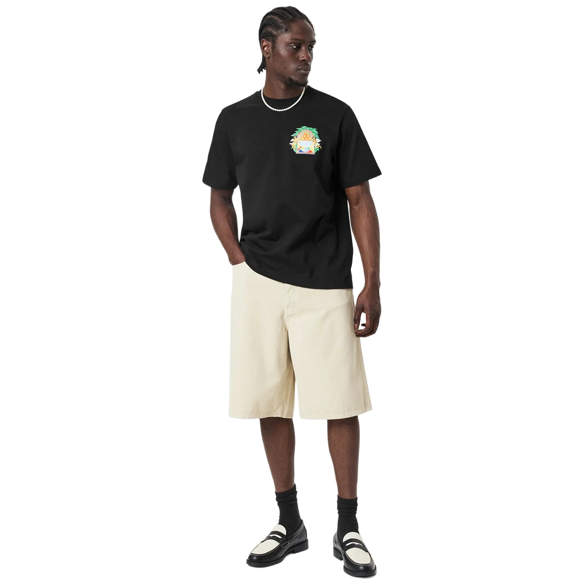 Casablanca Casa Triomphe Black T-Shirt for Men - Premium Cotton Crew Neck Tee for Casual Wear, Street Style & Everyday Outfits
