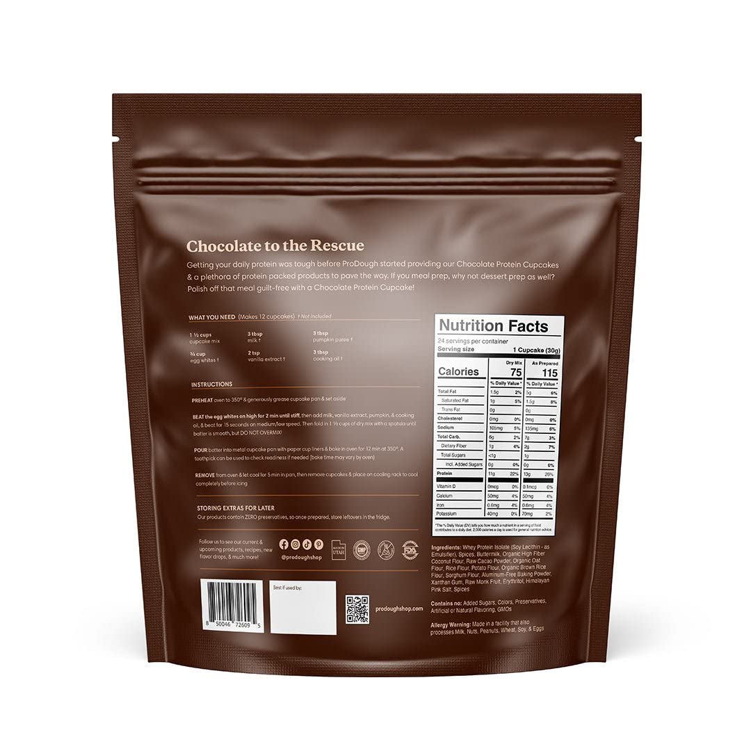 High Protein Gluten Free Cupcake Mix - Keto Friendly, Low Carb, 13g Protein per Serving, No Added Sugar, Healthy Dessert for Weight Loss & Diets (Chocolate Flavor) - Perfect for Keto Baking, Birthday Parties & Guilt-Free Snacking