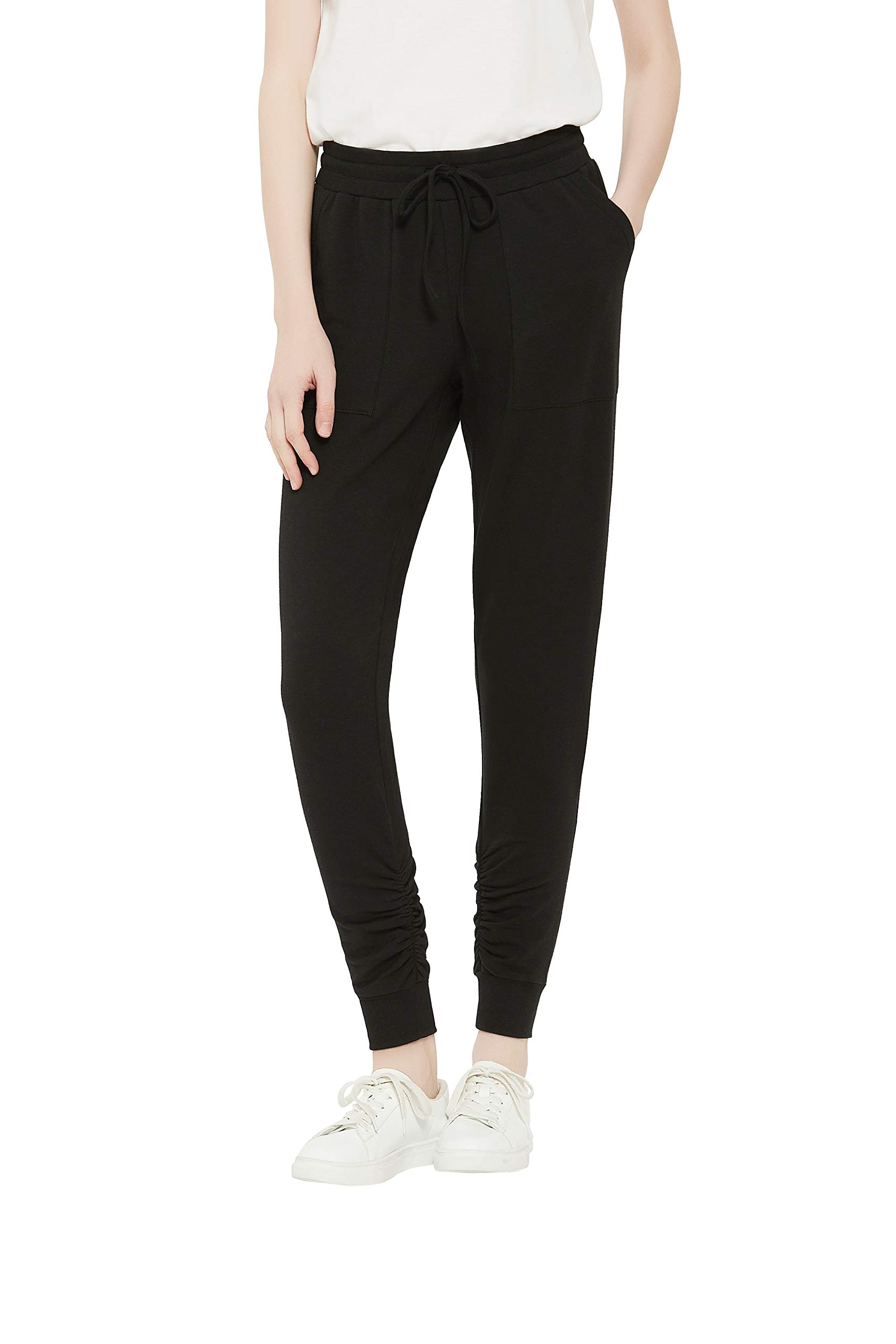 Super Soft Women's Jogger Pants - Mid-Rise Slim Fit Yoga Pants with Pockets for Running, Workout & Lounge Wear