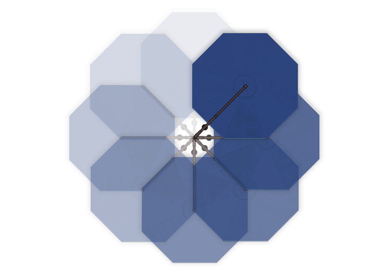 11.5' Octagon Cantilever Umbrella - Outdoor Patio Sun Shade with Adjustable Tilt for Garden, Poolside & Backyard Relaxation