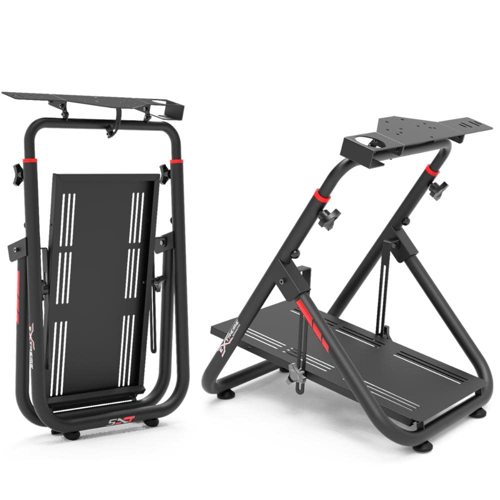 Extreme Sim Racing Wheel Stand Cockpit SXT V2 - Heavy Duty Foldable Racing Simulator Stand for Logitech G25/G27/G29/G920, Thrustmaster & Fanatec Wheels | Perfect for Home Gaming, Professional Esports & Racing Enthusiasts
