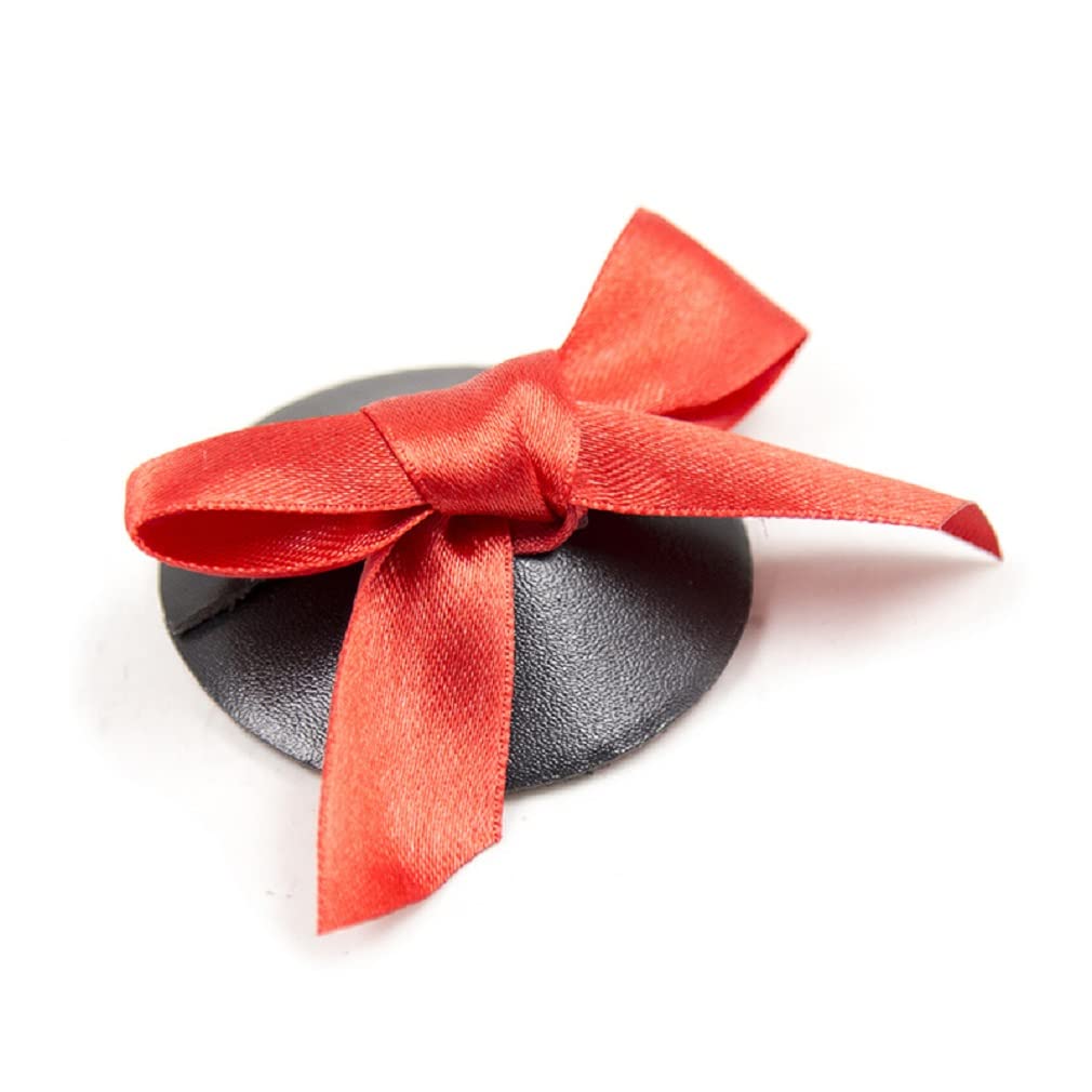 The Crafty Owl Gold/Red, Green/Red, White/Red, Black/Red Valentine Christmas Holiday Nipple Covers with Bells - Reusable Pasties for Women, Fashion Accessories for Parties, Weddings, Date Nights & Festive Celebrations