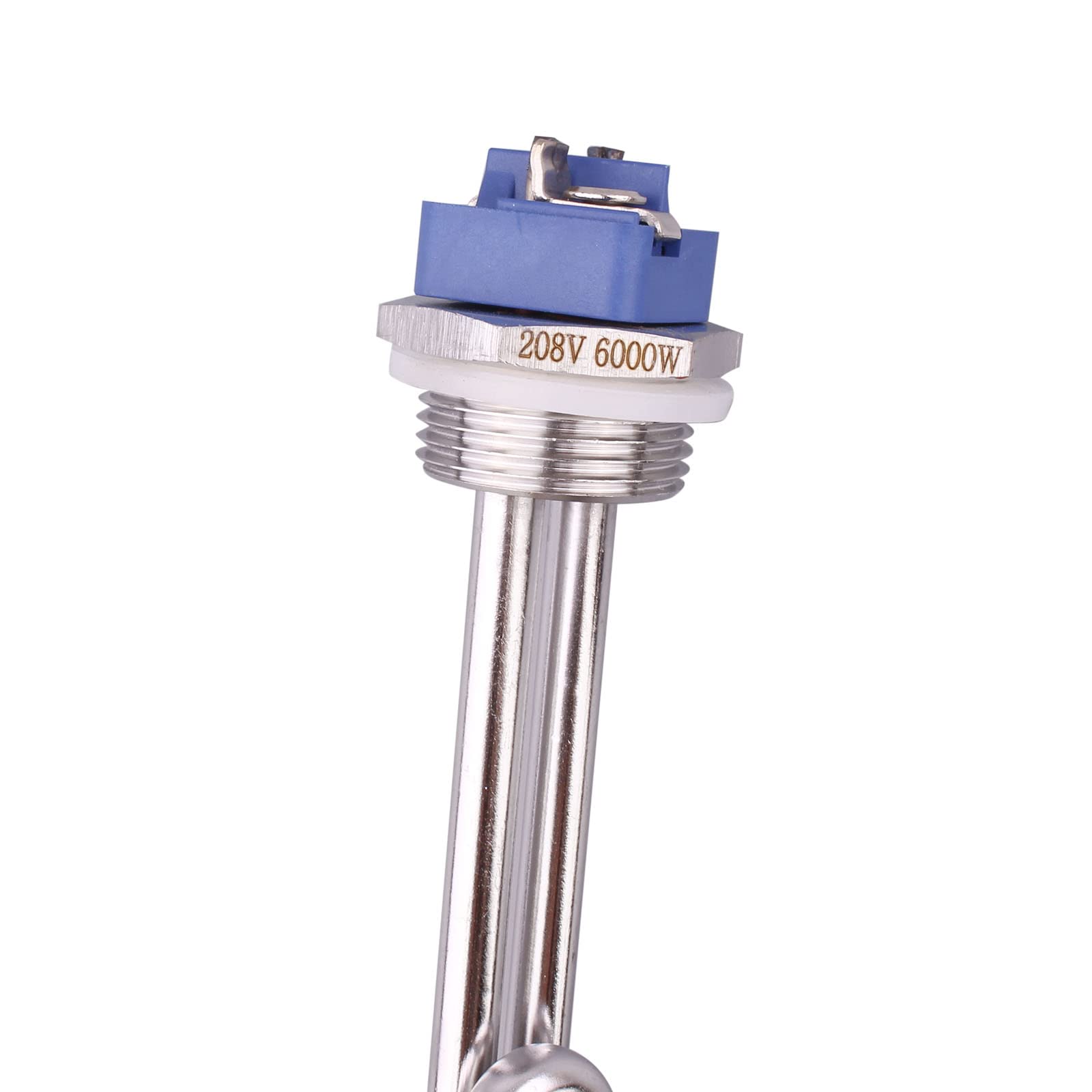 DERNORD 6000W 208V Screw-in Foldback Water Heater Element - Low Watt Density for Home, RV & Commercial Use - High Efficiency Heating Solution