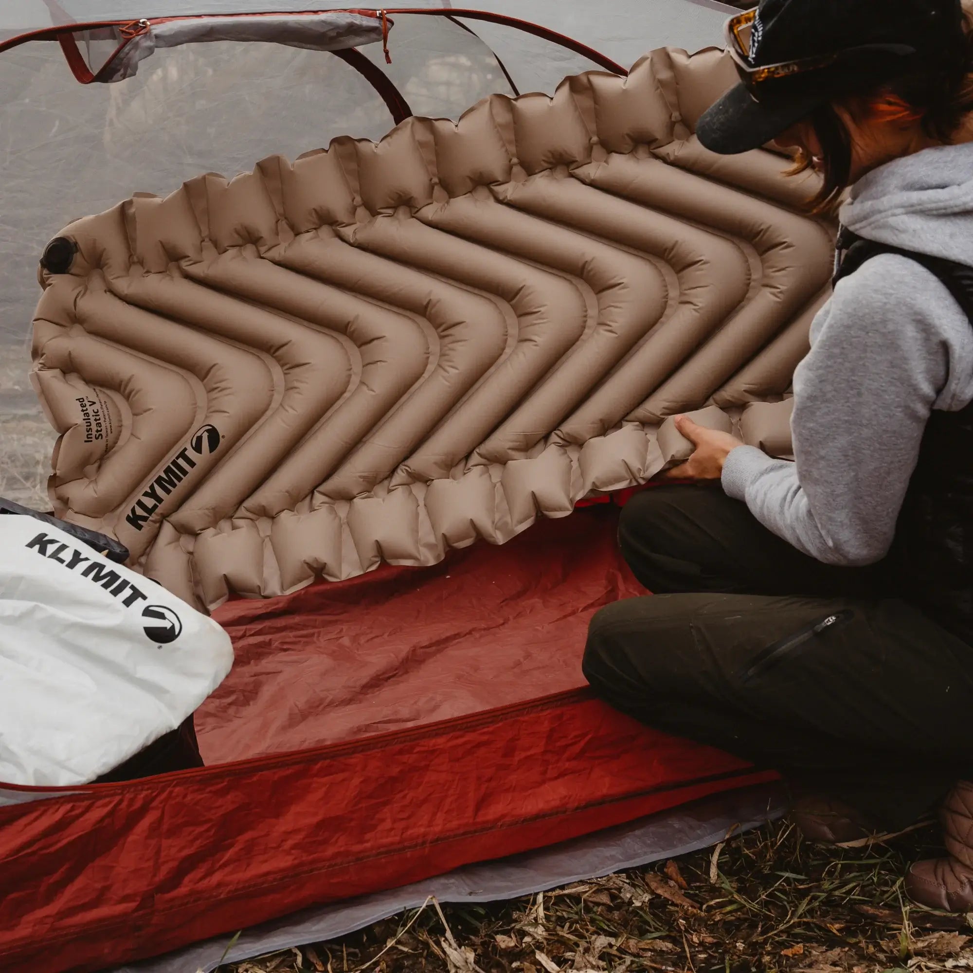 Insulated Static V™ Sleeping Pad - Ultralight & Comfortable Camping Mat for Backpacking, Hiking & Outdoor Adventures - Perfect for Cold Weather & 4-Season Use