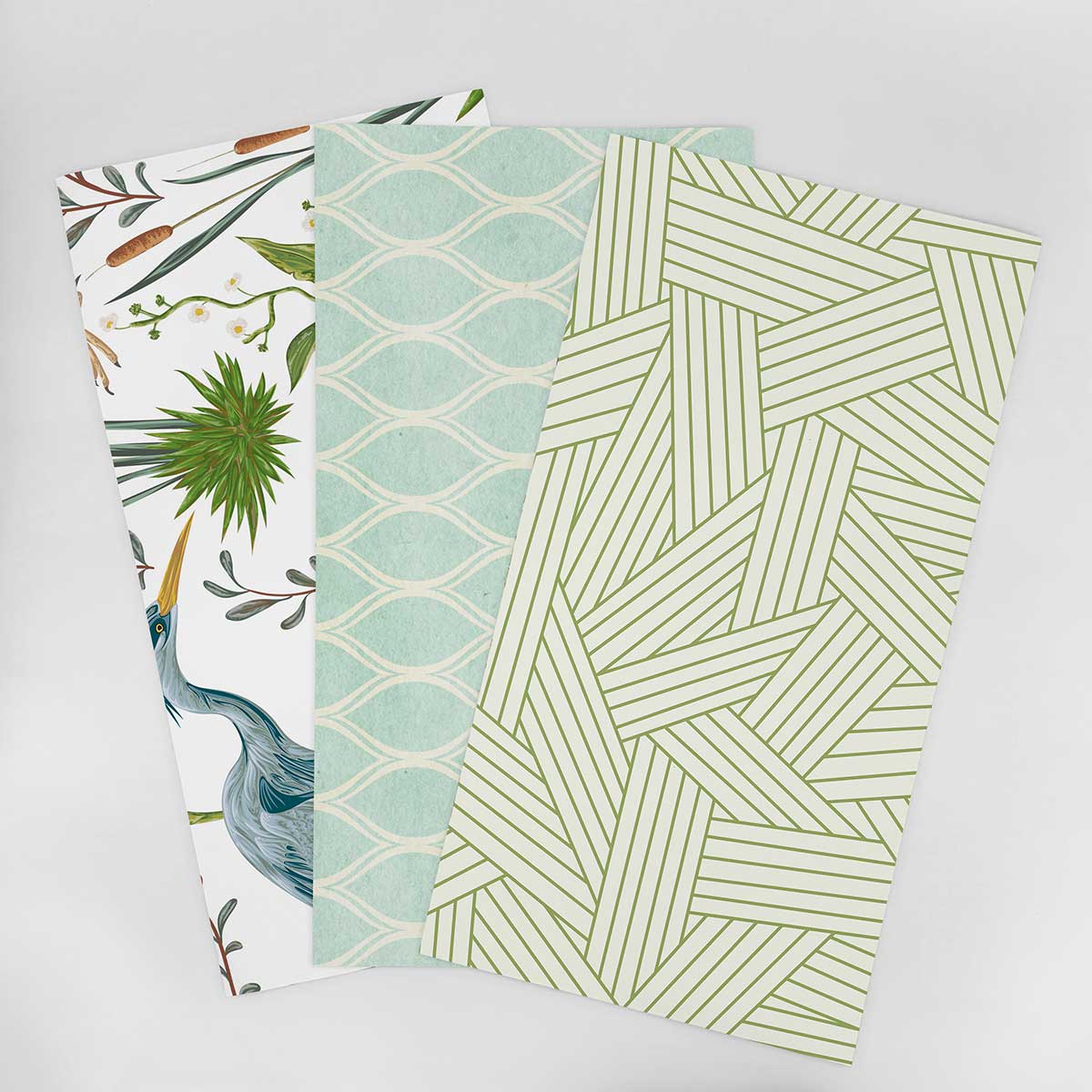 Green Wallpaper Samples for Living Room - Modern Botanical & Nature-Inspired Designs - Perfect for Home Decor, Accent Walls & Interior Design Projects