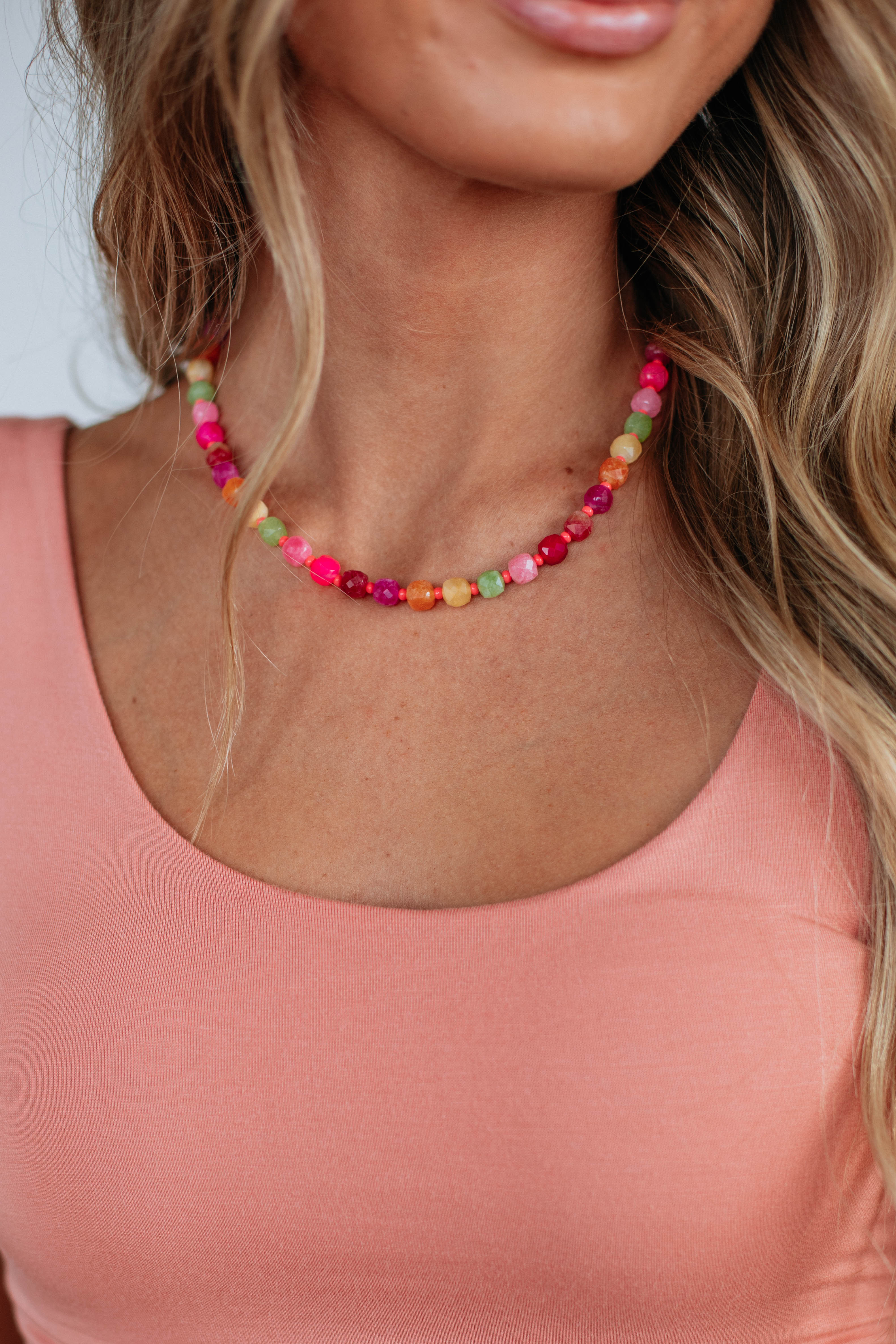 Carla Gemstone Necklace - Elegant Handmade Jewelry for Women, Natural Stone Pendant Necklace | Perfect for Weddings, Parties & Everyday Wear