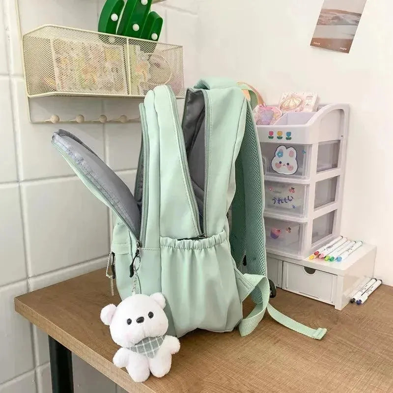 Stylish Waterproof Women's College Backpack for School, Travel & Outdoor Adventures - Lightweight Laptop Bag with USB Charging Port