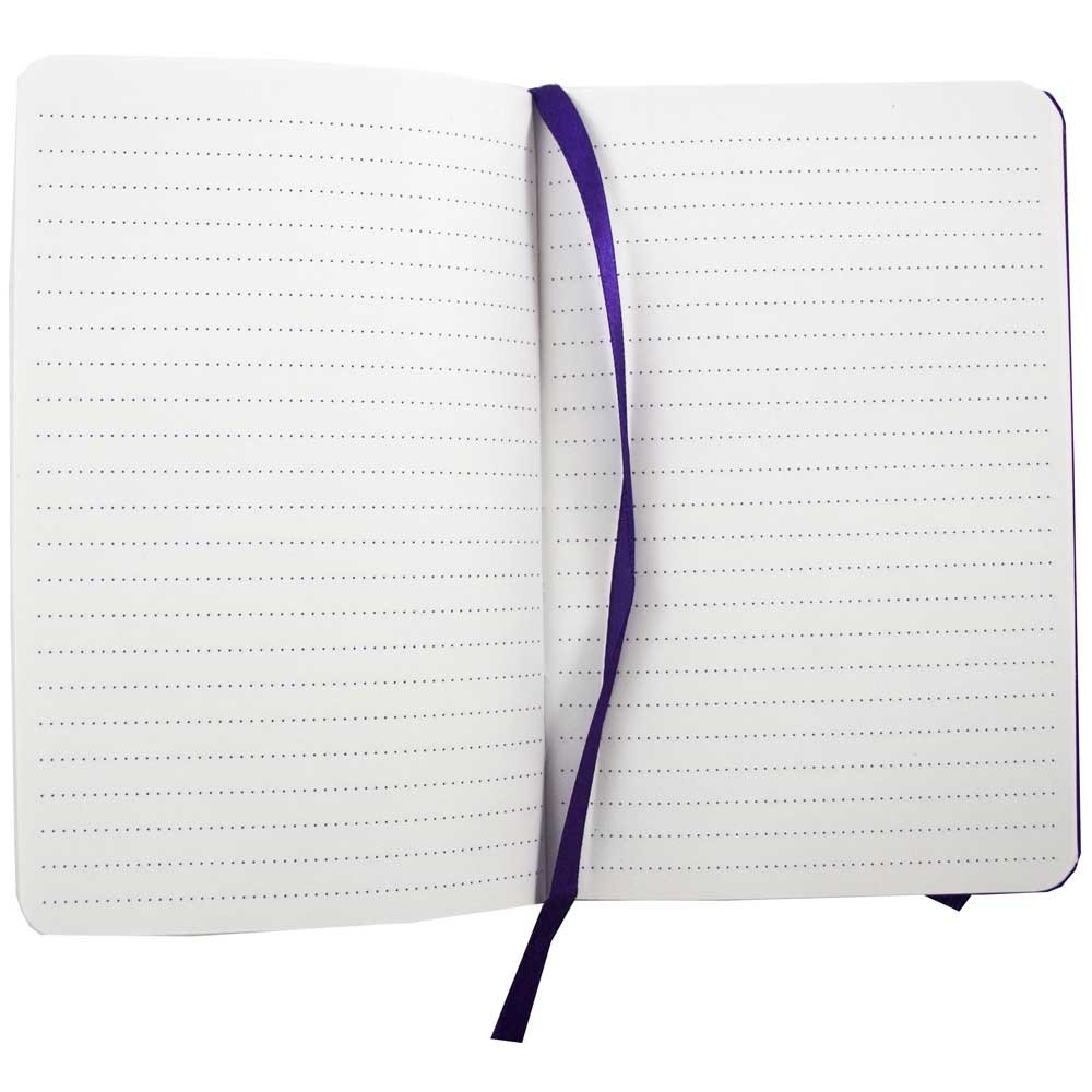 Premium JAM PAPER Hardcover Notebook with Elastic Band - 4x6 Travel Journal, 70 Lined Sheets - Elegant Plum Purple - Perfect for Travel, Office & School Notes - Sold Individually