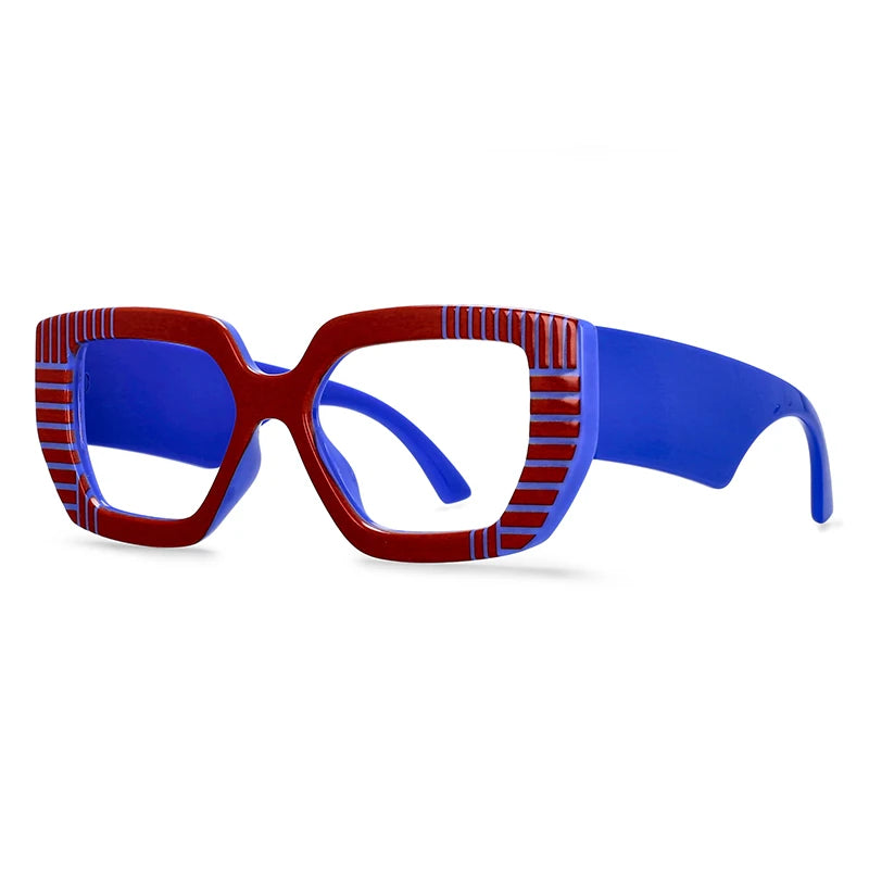 CCspace Women's Full Rim Large Square Plastic Reading Glasses R57095 - Stylish & Comfortable for Reading, Working, and Computer Use