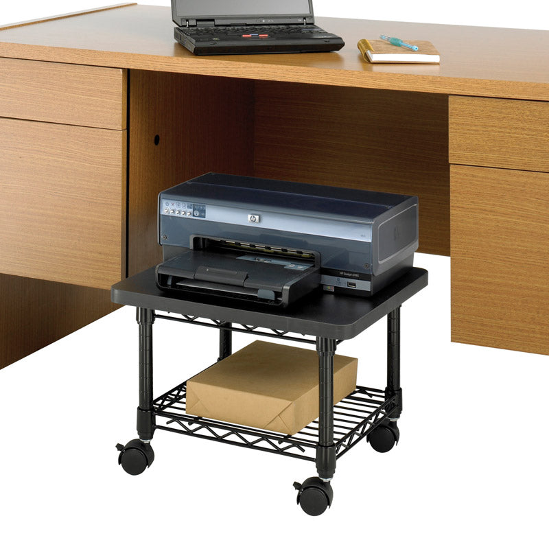 Under Desk Printer and Fax Stand - Space-Saving Office Organizer for Home & Workspace - Perfect for Small Spaces & Cable Management