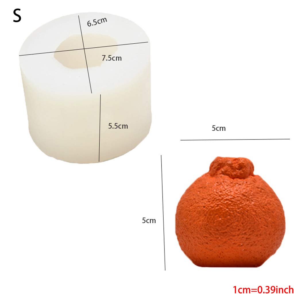 DIY Creative Orange Fruit Candle Silicone Mold - Handmade Fruit Shaped Mousse Baking Molds for Candle Making, Plaster, Cake & Soap Molds - Perfect for Home Decor, Wedding Favors & Craft Projects