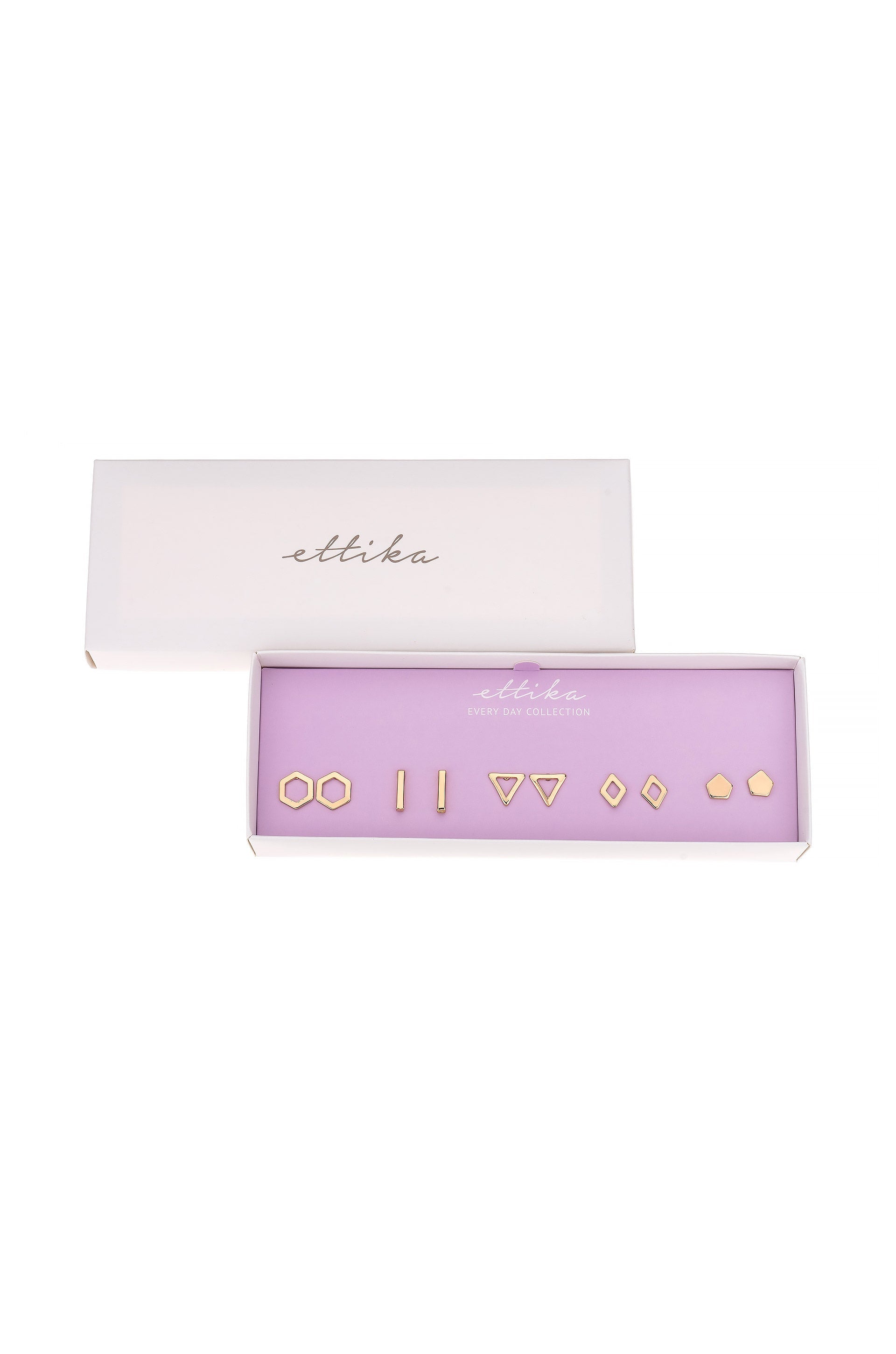 Geometric Boxed Stud Earrings Set for Women - Trendy Minimalist Jewelry for Everyday Wear & Gifts | Perfect for Office, Parties & Casual Outfits