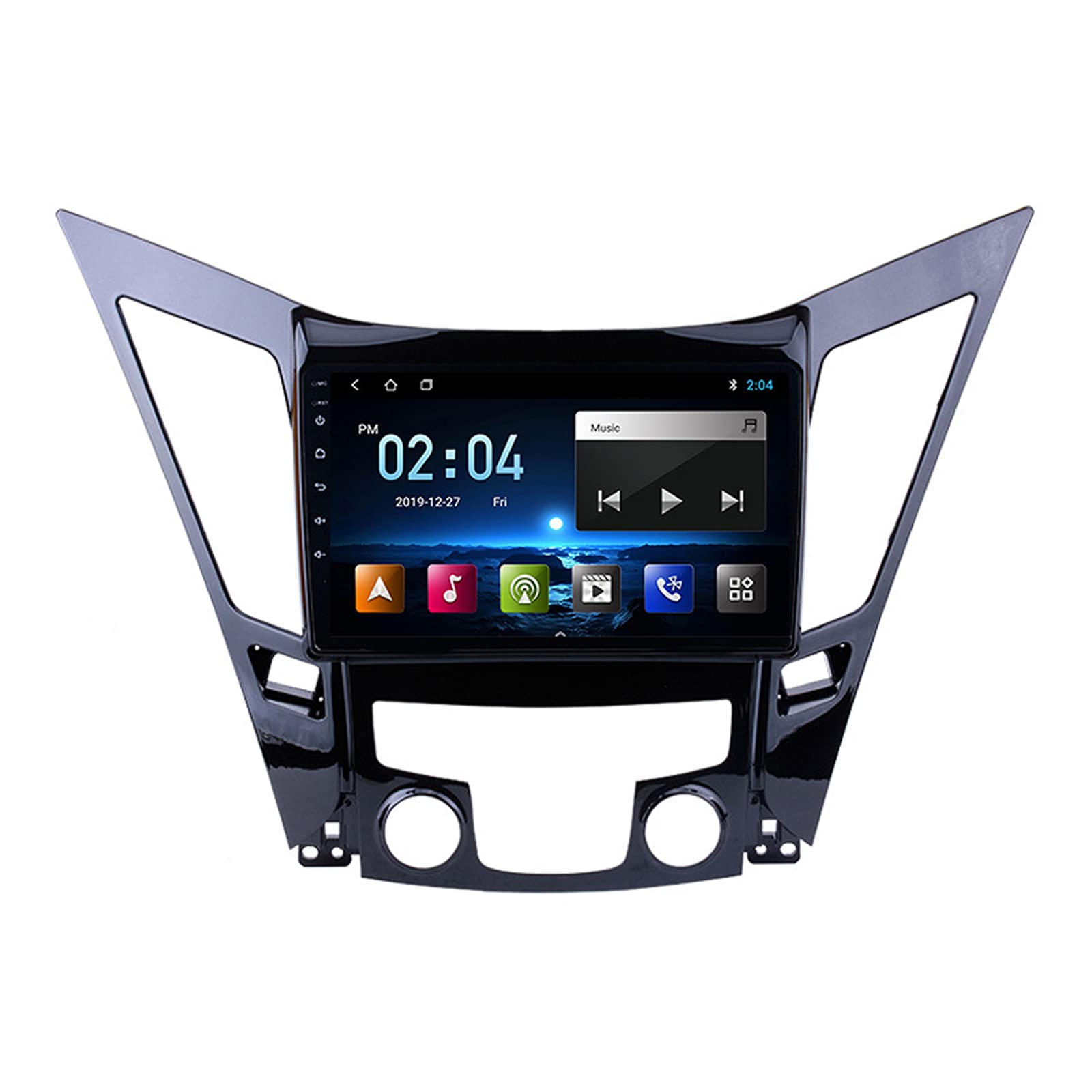 Android Car Stereo for Hyundai Sonata 2010-2015 - 7 Inch Touchscreen Multimedia Player with GPS Navigation, Bluetooth, WiFi, Mirror Link & Steering Wheel Control | Plug & Play | Perfect for Commuting, Road Trips & Hands-Free Driving